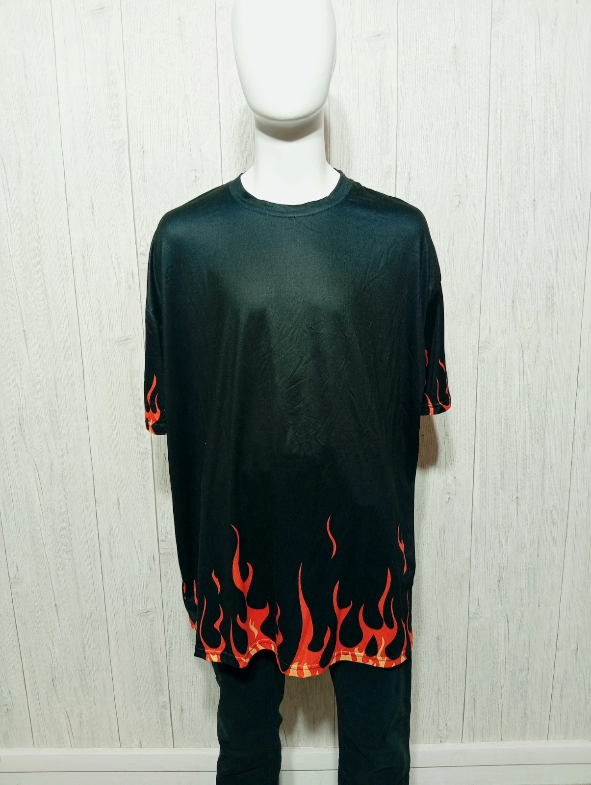T-shirt imprimé manche courte homme - taille 40/42 - shein - couleur noir orange jaune – Shein – taille L