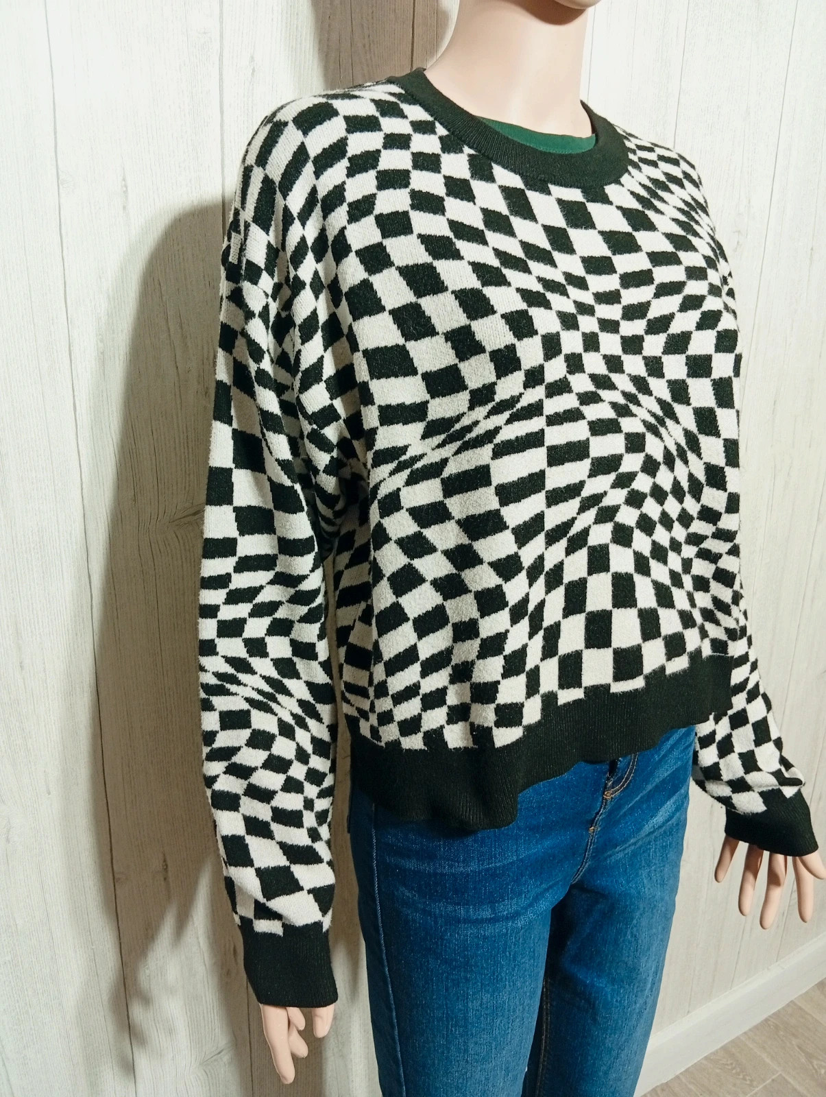Pull d'hiver femme - taille L/40 - fbsister- couleur noir et blanc – FB Sister – taille L / 40 / 12 3