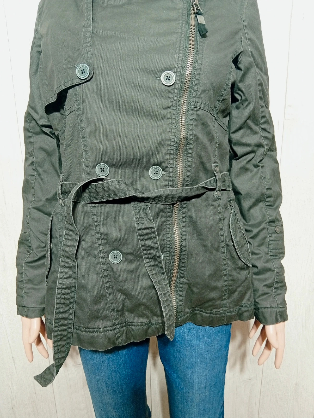 Trench femme - taille M/38 - Garcia jeans - couleur gris – Garcia Jeans – taille M / 38 / 10 3
