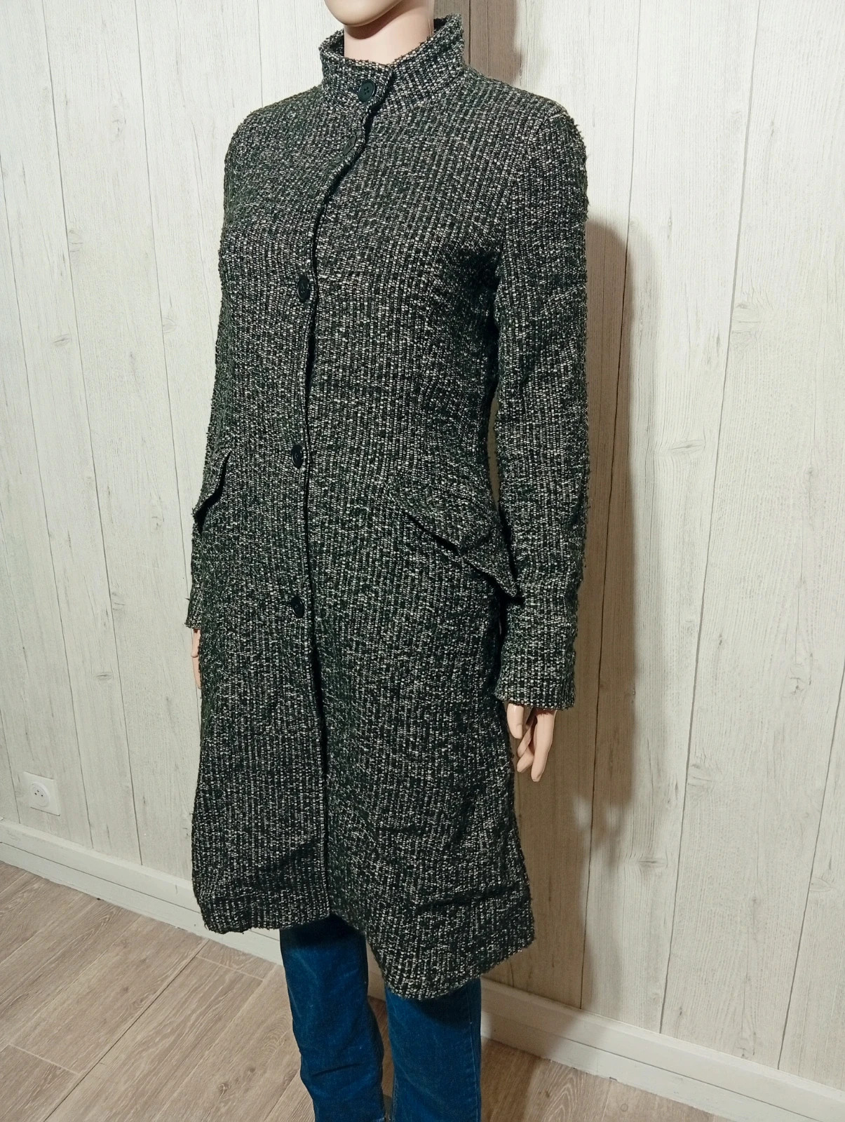 Manteau long femme-taille M/38- greatplains- couleur gris noir – Great Plains – taille M / 38 / 10 5