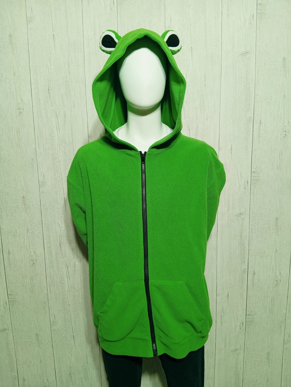 Veste polaire a capuche homme-taille L/40-romwe-couleur vert