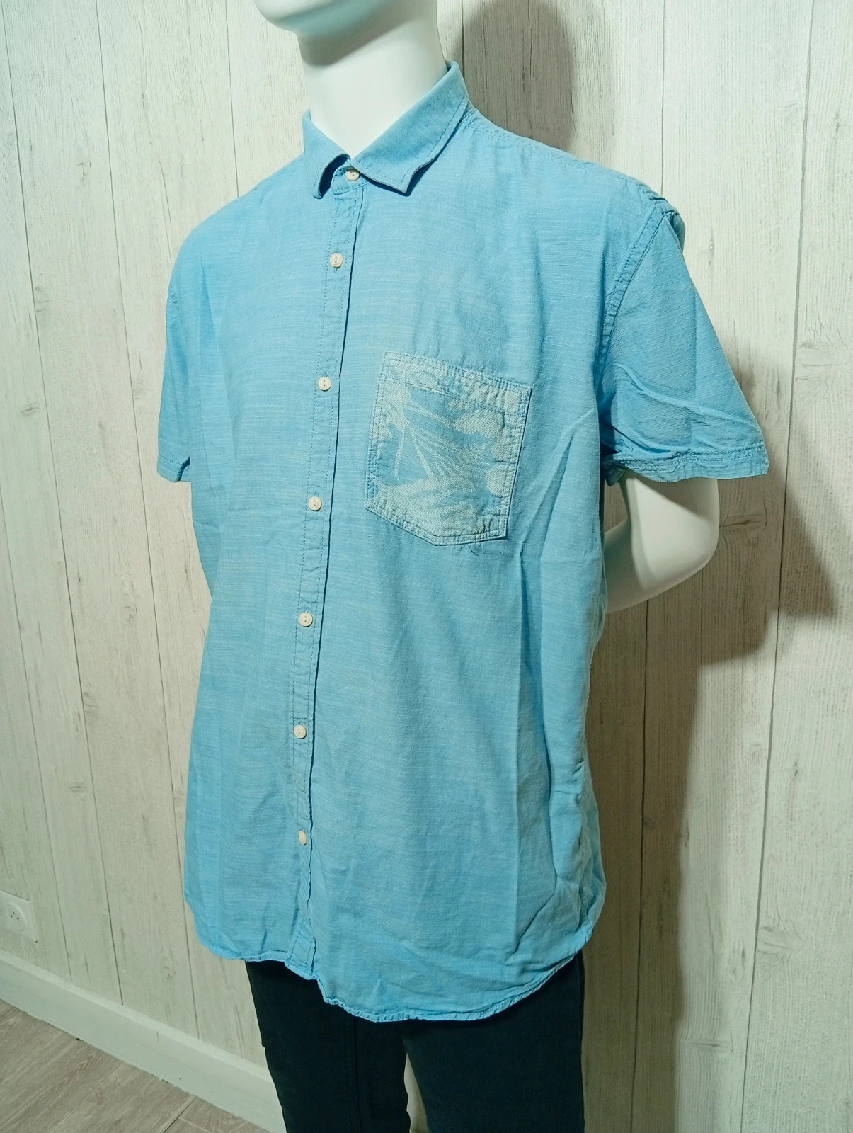 Chemise denim homme - taille XL/42 - TTD- couleur bleu clair – TTD – taille XL 4