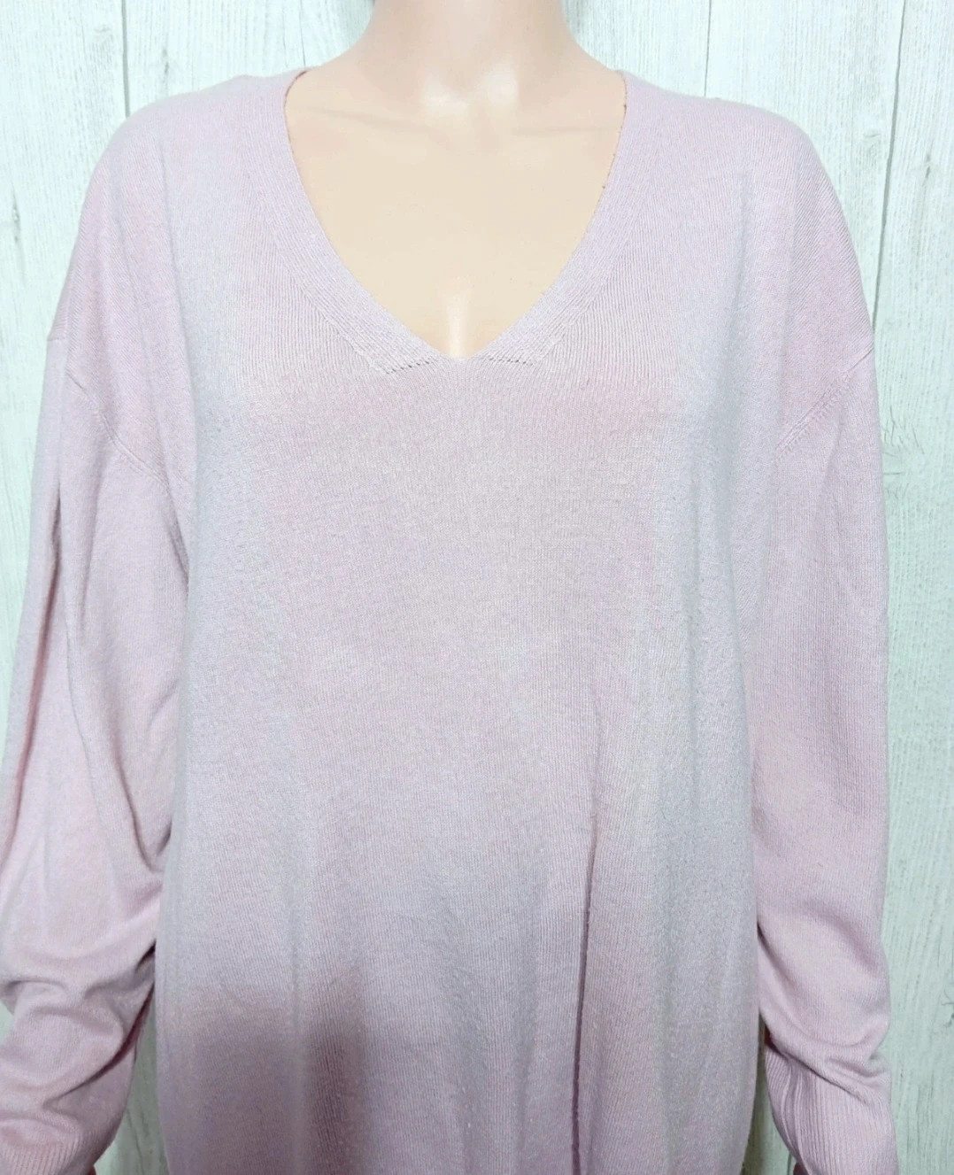 Pull dhiver col V femme - Taille XXXL/46 - Tex - couleur rose – TEX – taille XXXL / 46 / 18 2