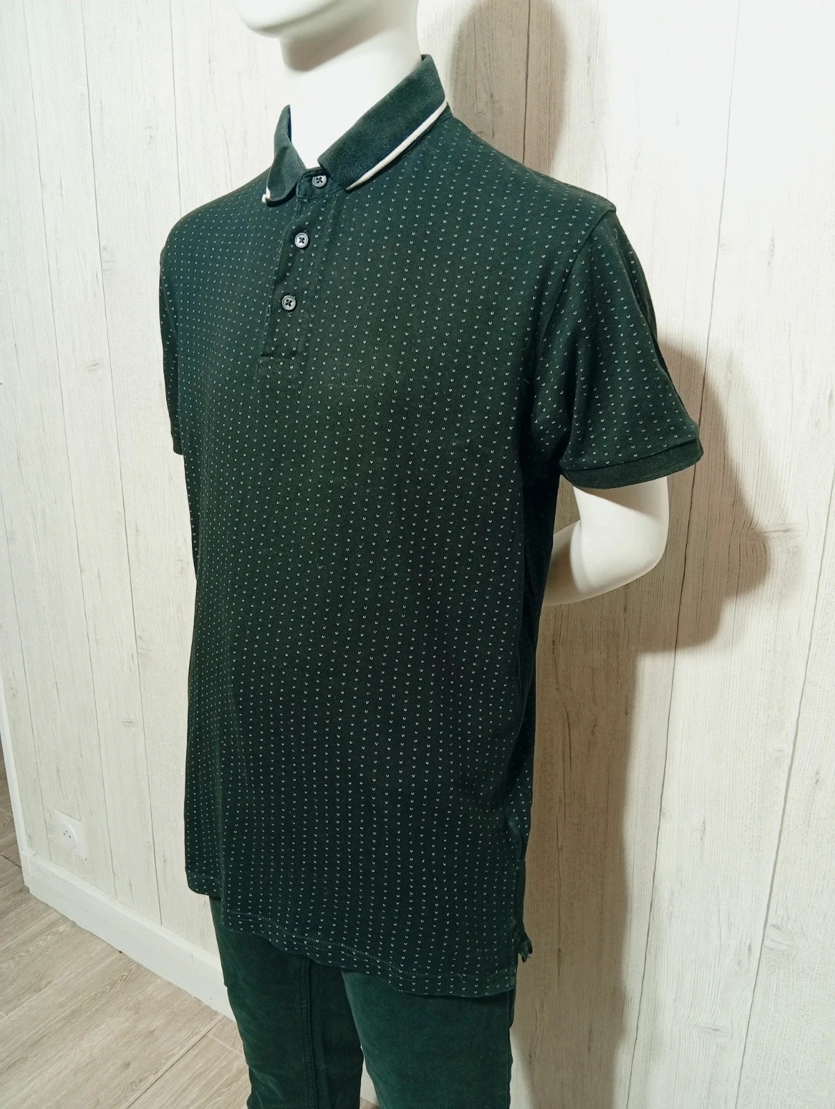 Polo homme - taille XL/42 - smog - couleur noir blanc – SMOG – taille XL 5