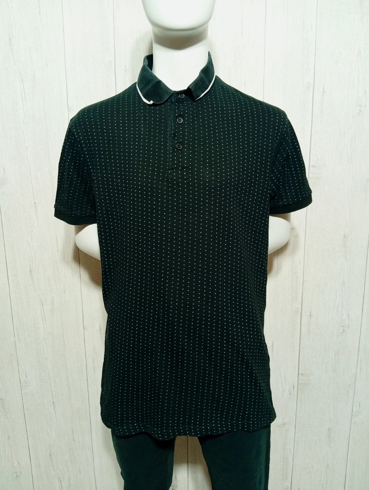Polo homme - taille XL/42 - smog - couleur noir blanc