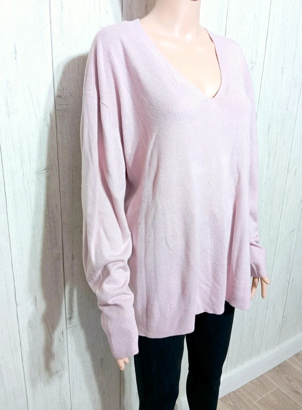 Pull dhiver col V femme - Taille XXXL/46 - Tex - couleur rose – TEX – taille XXXL / 46 / 18 4
