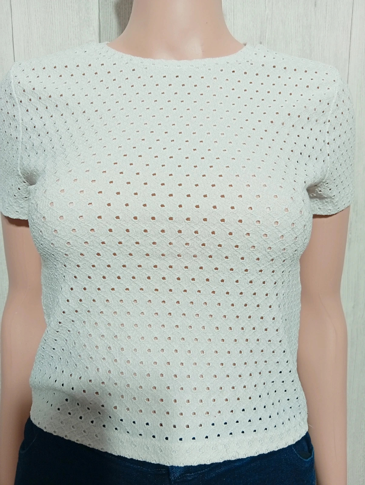 T-shirt manches courtes fille - taille S/36 - zara - couleur blanc – Zara – taille S / 36 / 8 2