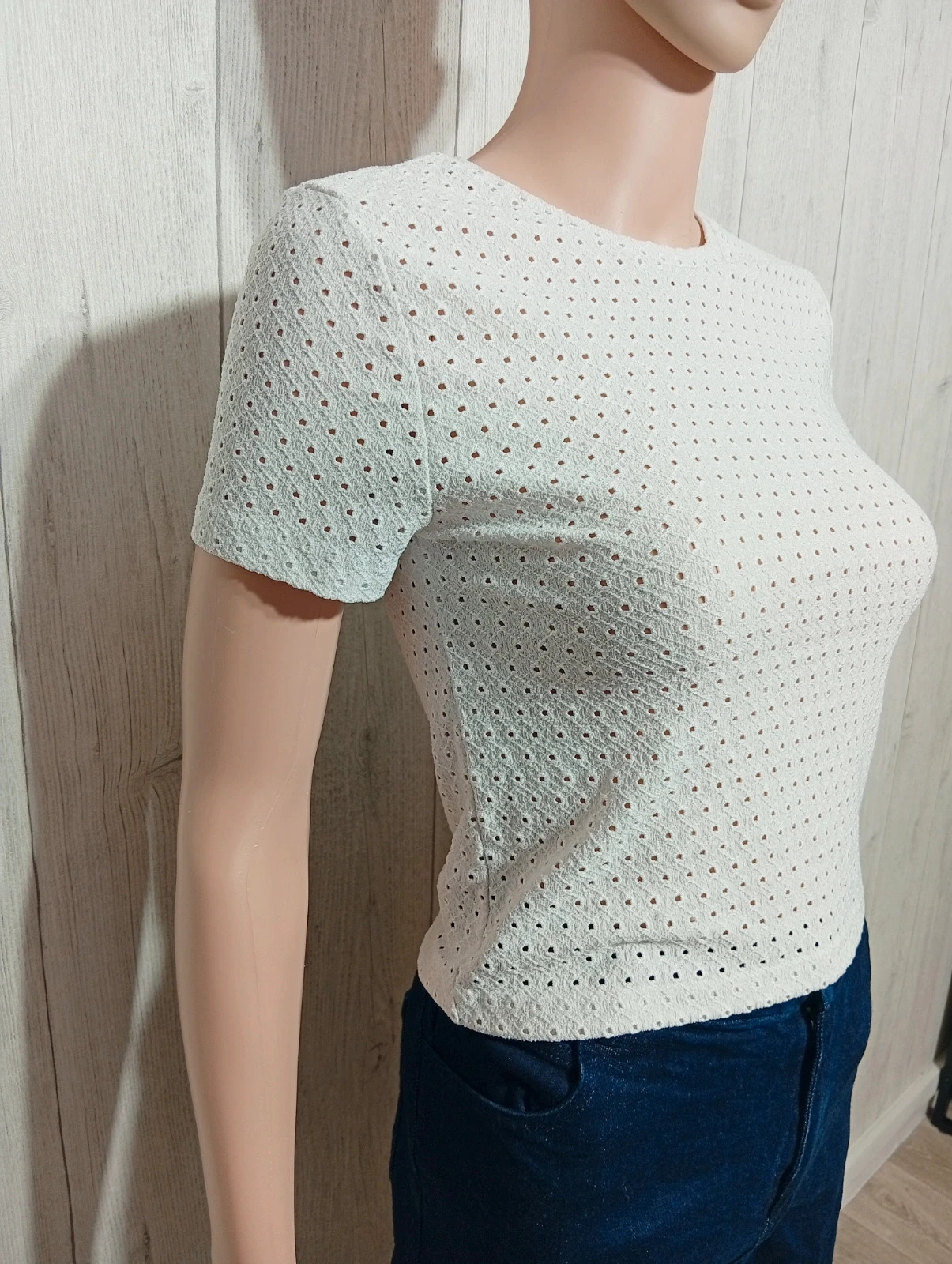 T-shirt manches courtes fille - taille S/36 - zara - couleur blanc – Zara – taille S / 36 / 8 3