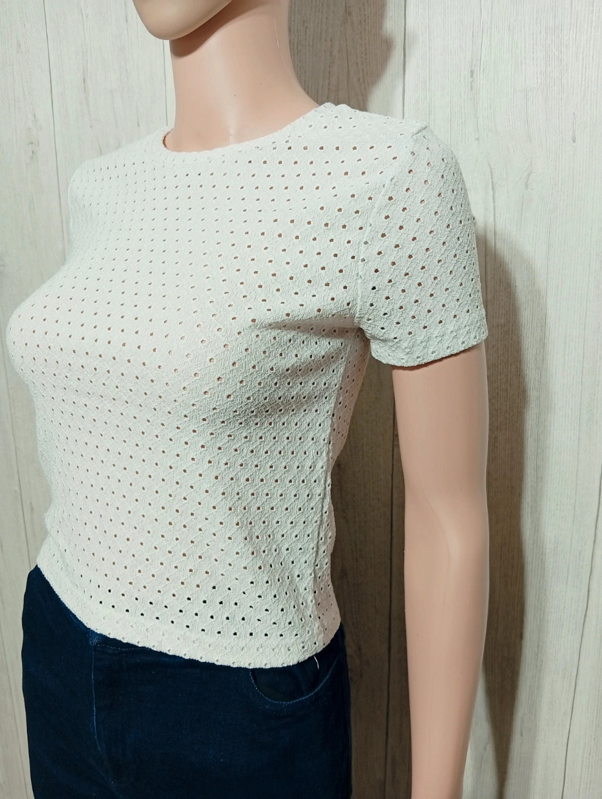 T-shirt manches courtes fille - taille S/36 - zara - couleur blanc – Zara – taille S / 36 / 8 4