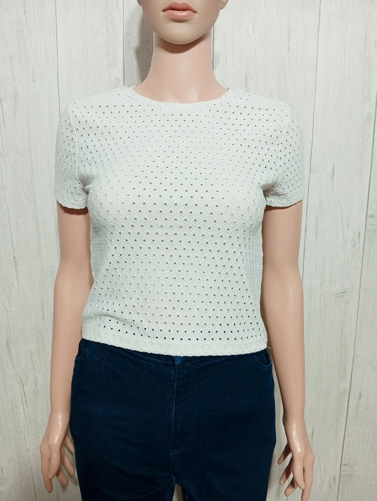 T-shirt manches courtes fille - taille S/36 - zara - couleur blanc – Zara – taille S / 36 / 8