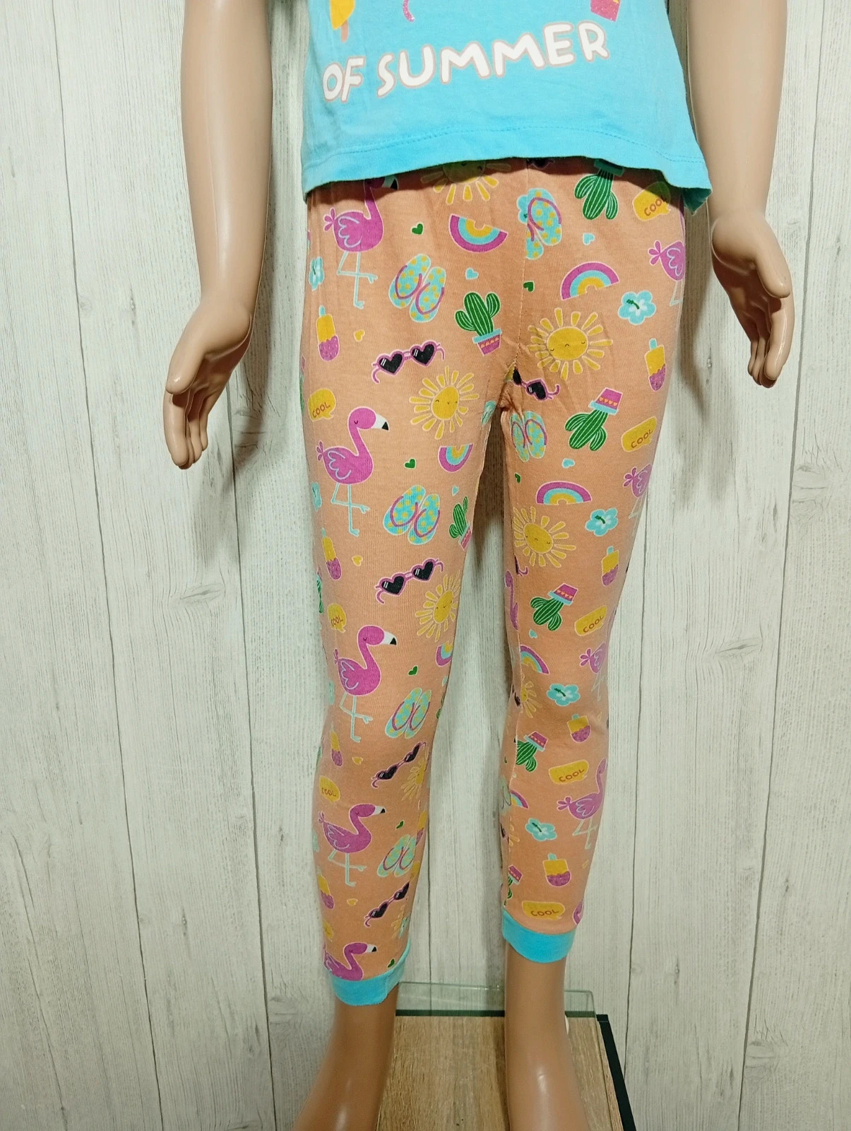 Ensemble de pyjama 2 pieces - taille 7/8 ans - B&M- couleur corail turquoise multicolore – B&M – taille 7 ans / 122 cm 3