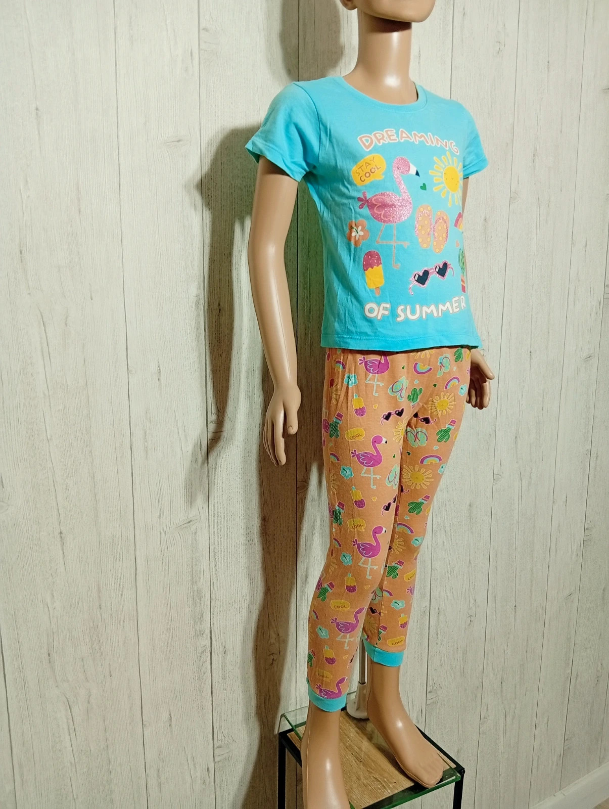 Ensemble de pyjama 2 pieces - taille 7/8 ans - B&M- couleur corail turquoise multicolore – B&M – taille 7 ans / 122 cm 4