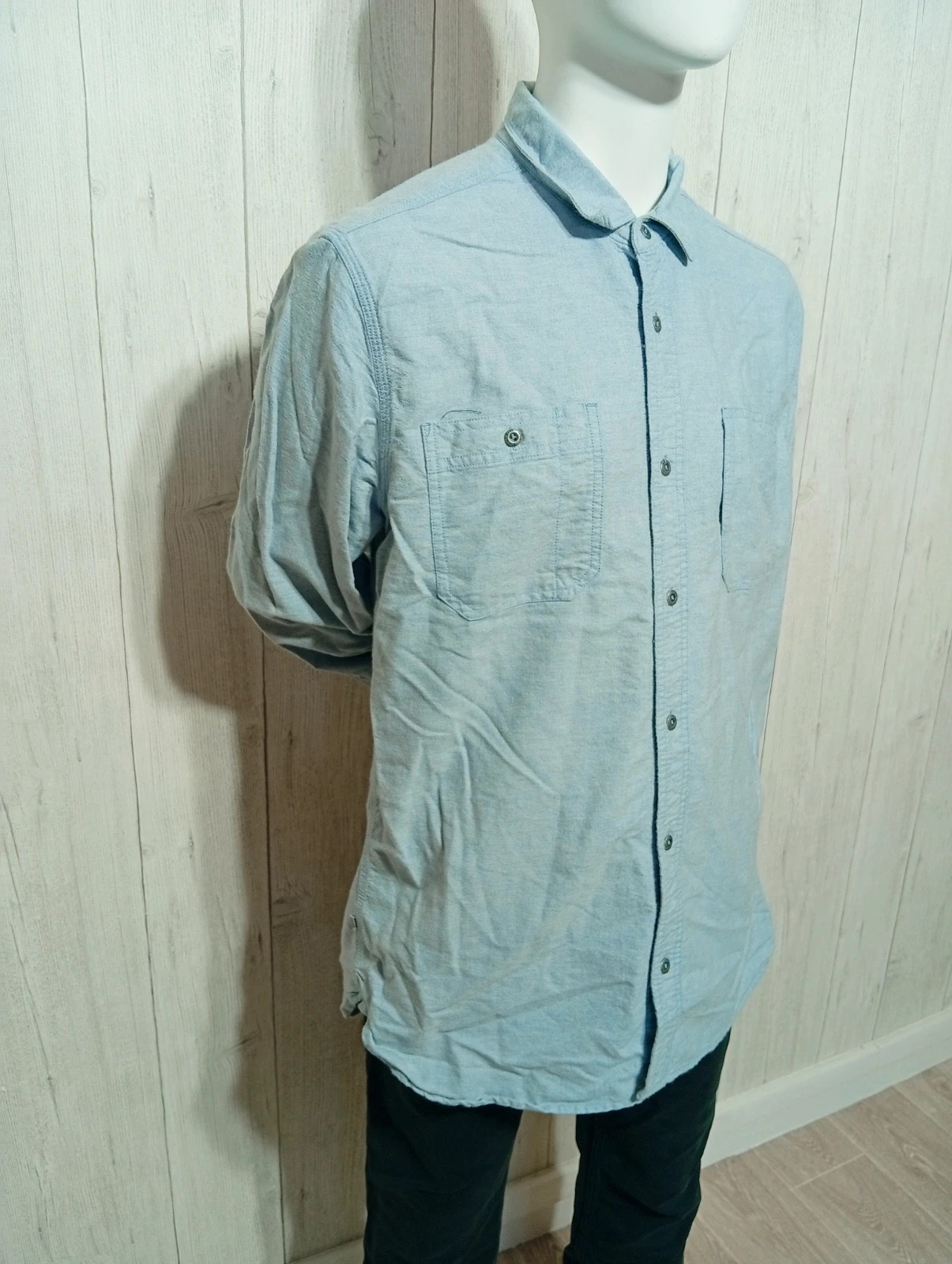 Chemise unis manches longues homme- taille XL/42 - bonobo - couleur bleu clair – Bonobo – taille XL 4