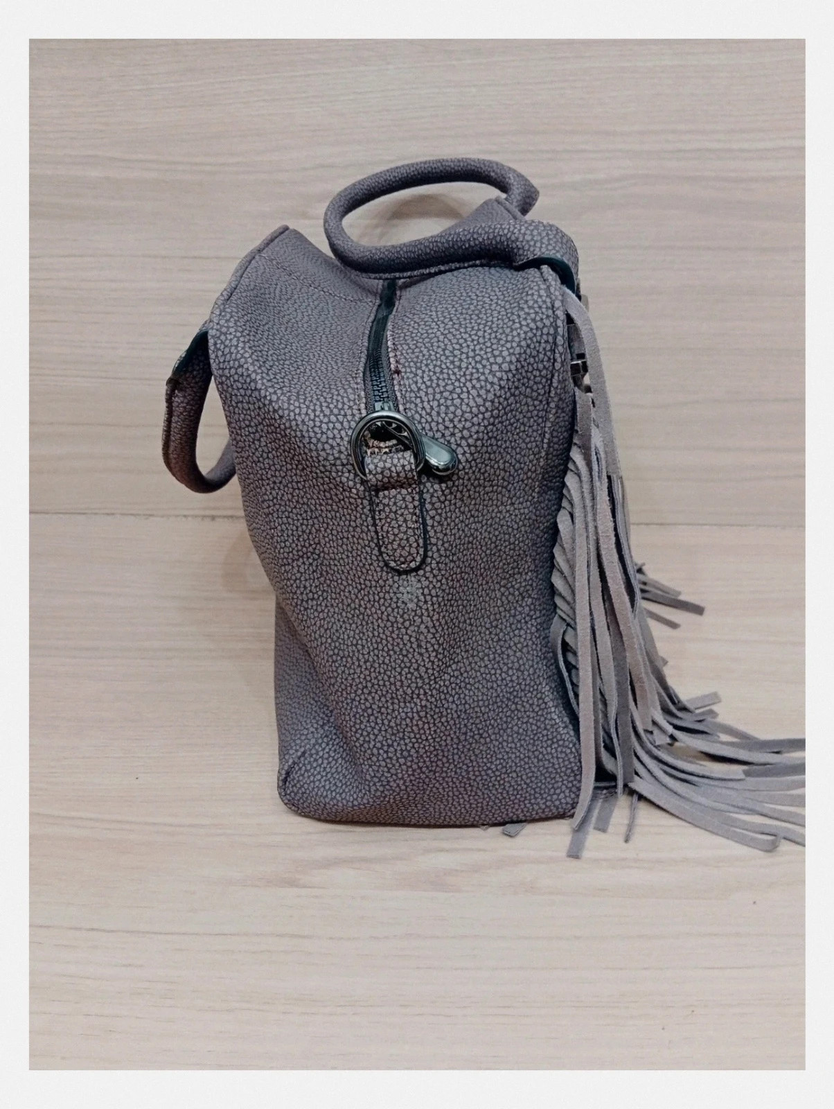 Sac sans marque femme - couleur marron gris 3