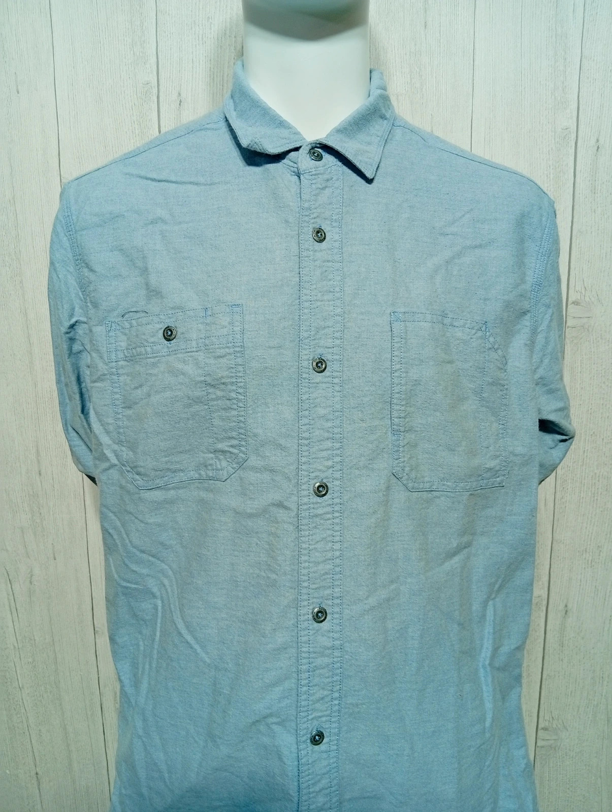 Chemise unis manches longues homme- taille XL/42 - bonobo - couleur bleu clair – Bonobo – taille XL 2