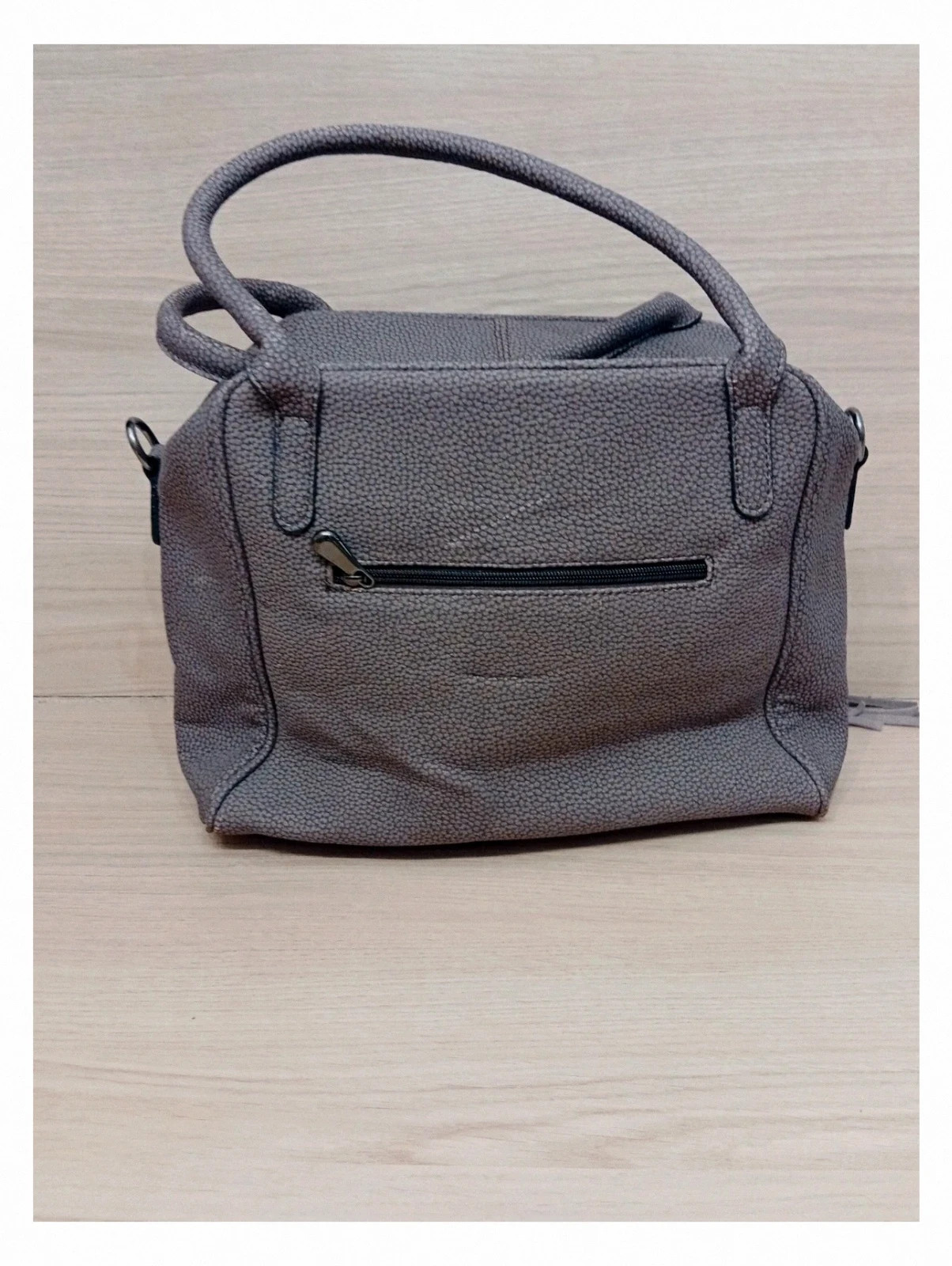 Sac sans marque femme - couleur marron gris 4