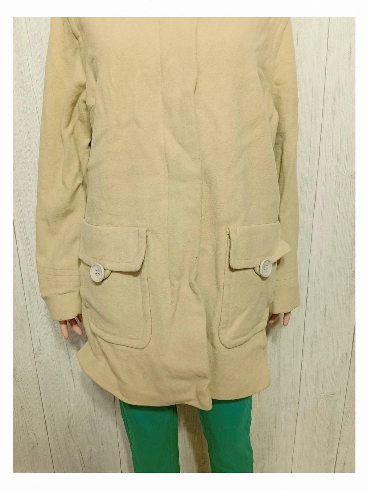 Manteau long d'hiver femme - taille XXL/44- Un jour ailleurs - couleur menthe – Un Jour Ailleurs – taille XXL / 44 / 16 3