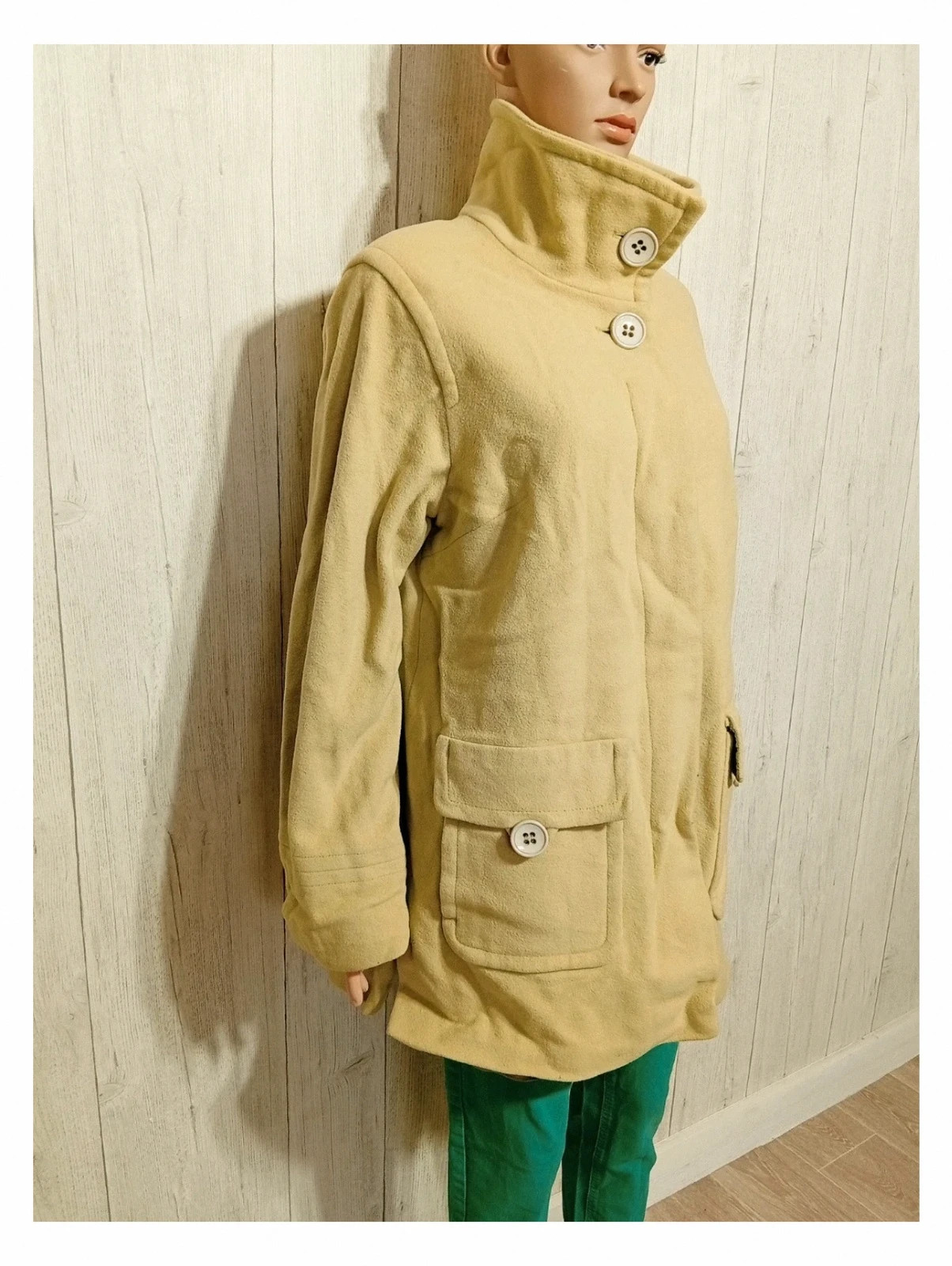 Manteau long d'hiver femme - taille XXL/44- Un jour ailleurs - couleur menthe – Un Jour Ailleurs – taille XXL / 44 / 16 4