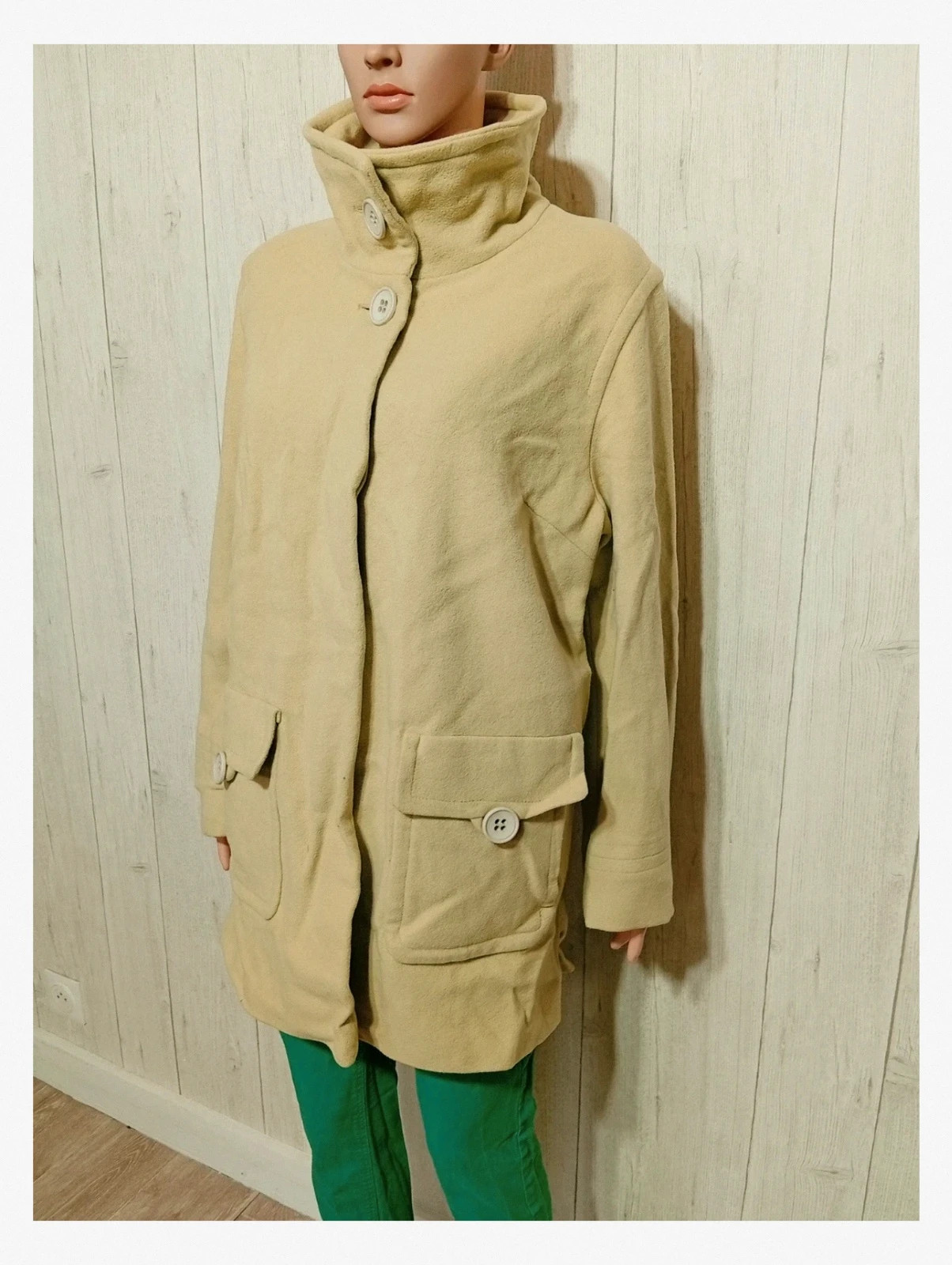Manteau long d'hiver femme - taille XXL/44- Un jour ailleurs - couleur menthe – Un Jour Ailleurs – taille XXL / 44 / 16 5