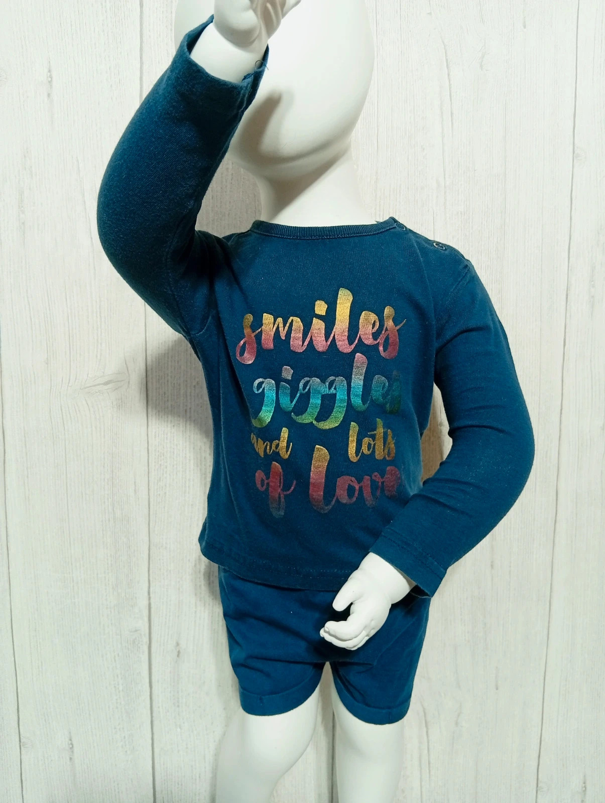 Ensemble 2 pieces fille - taille 18 mois (80 cm) - Bout'chou - couleur marine multicolore