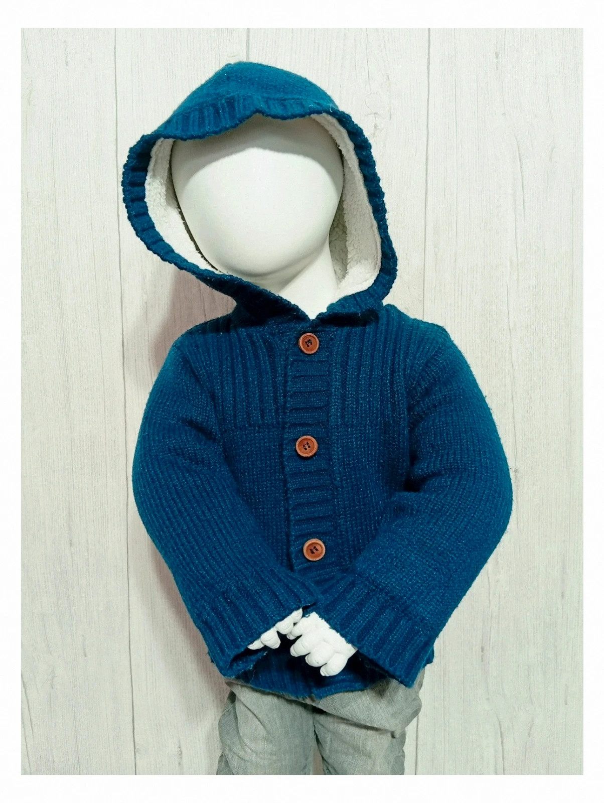 Gilet garçon - taille 18 mois - tissaia -couleur marine