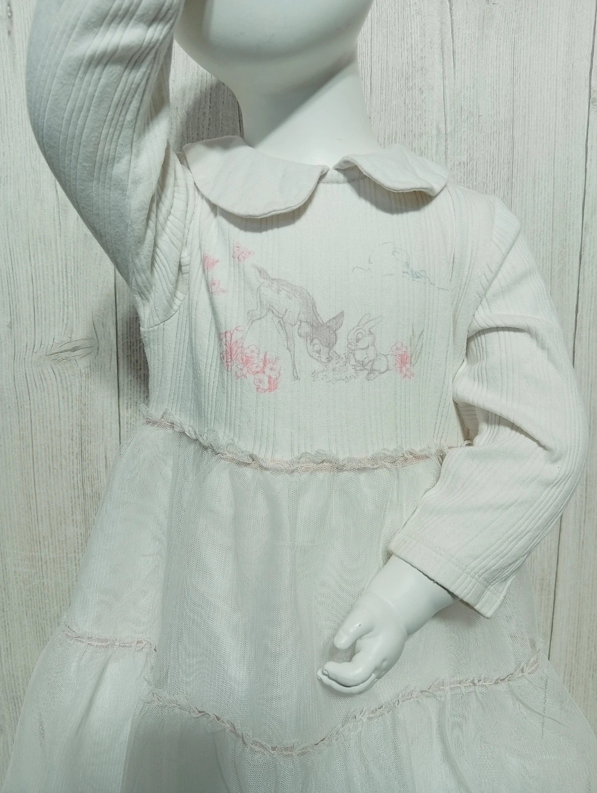 Robe bambi fille - taille 12/18 mois (86 cm) - Disney baby - couleur blanc – Disney Baby – taille 18-24 mois / 86 cm 2