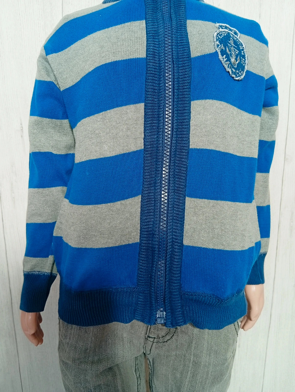 Gilet zippé garcon-taille 4 ans - teddy brown - couleur gris marine bleu – Teddy Brown – taille 4 ans / 104 cm 3
