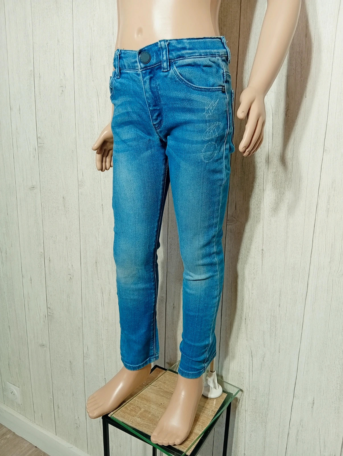 Jeans fille - taille 8 ans (128 cm) - ikks- couleur bleu – IKKS – taille 8 ans / 128 cm 5
