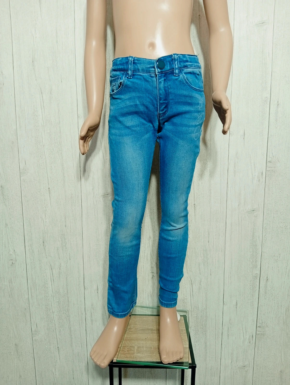 Jeans fille - taille 8 ans (128 cm) - ikks- couleur bleu
