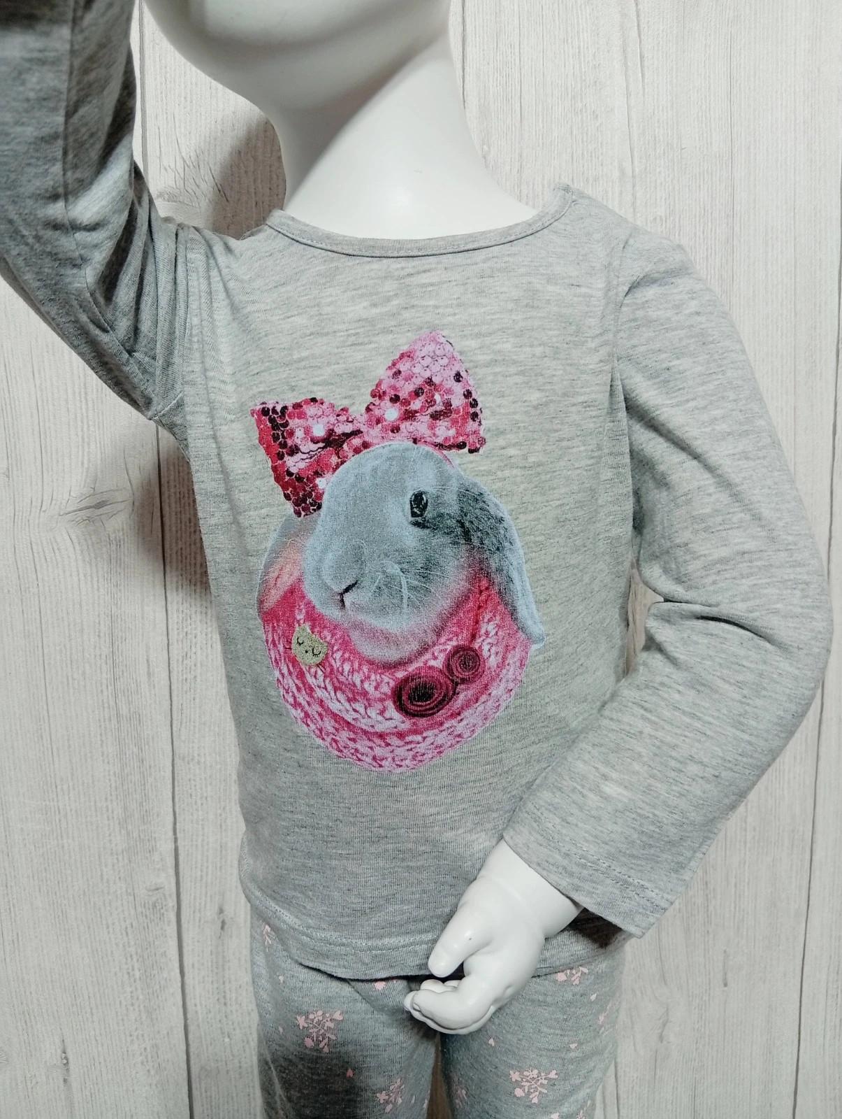 Ensemble 2 pieces fille - taille 18 mois (80 cm) - grain de blé - couleur gris rose – Grain de Blé – taille 12-18 mois / 80 cm 2