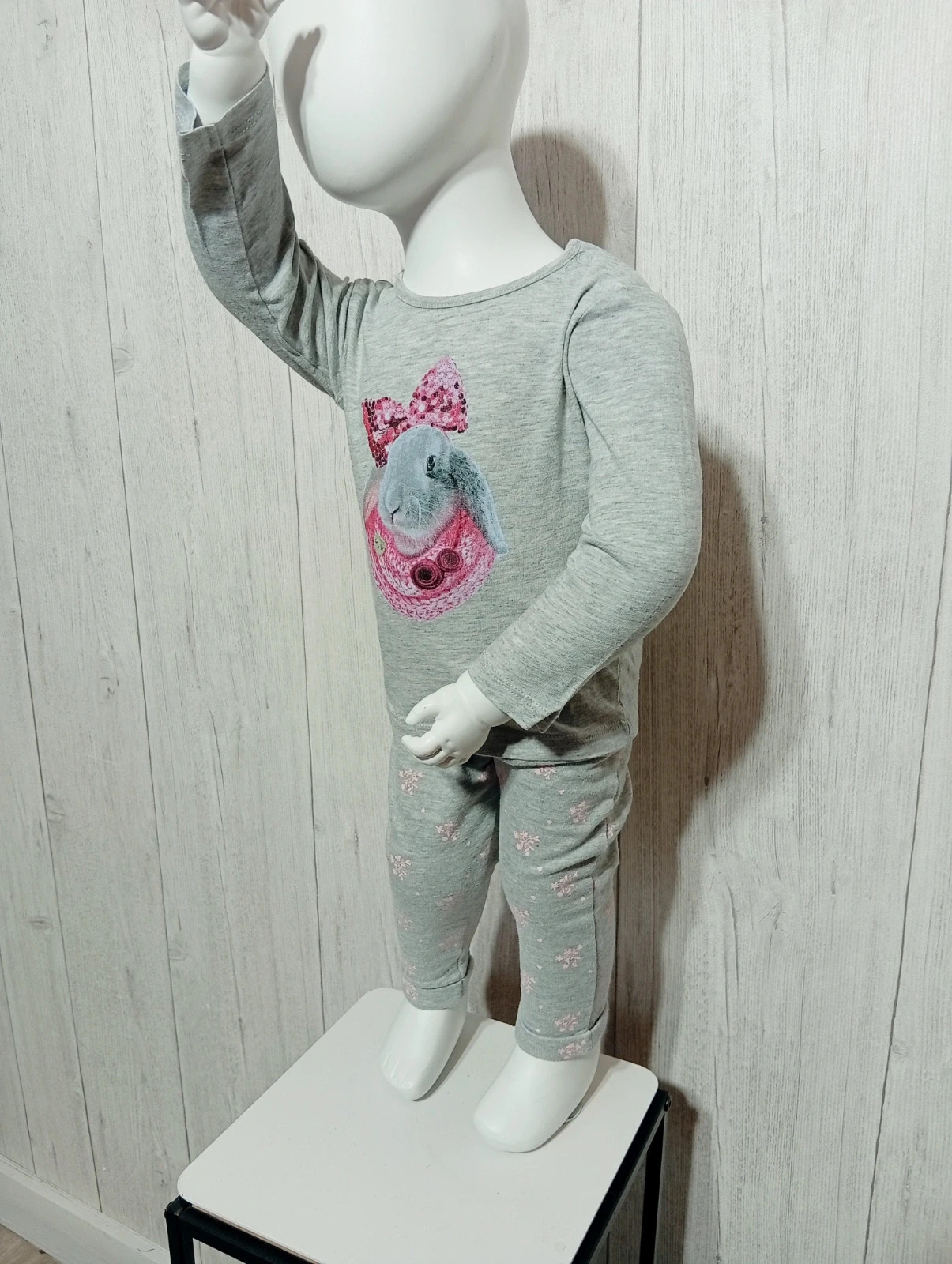 Ensemble 2 pieces fille - taille 18 mois (80 cm) - grain de blé - couleur gris rose – Grain de Blé – taille 12-18 mois / 80 cm 5
