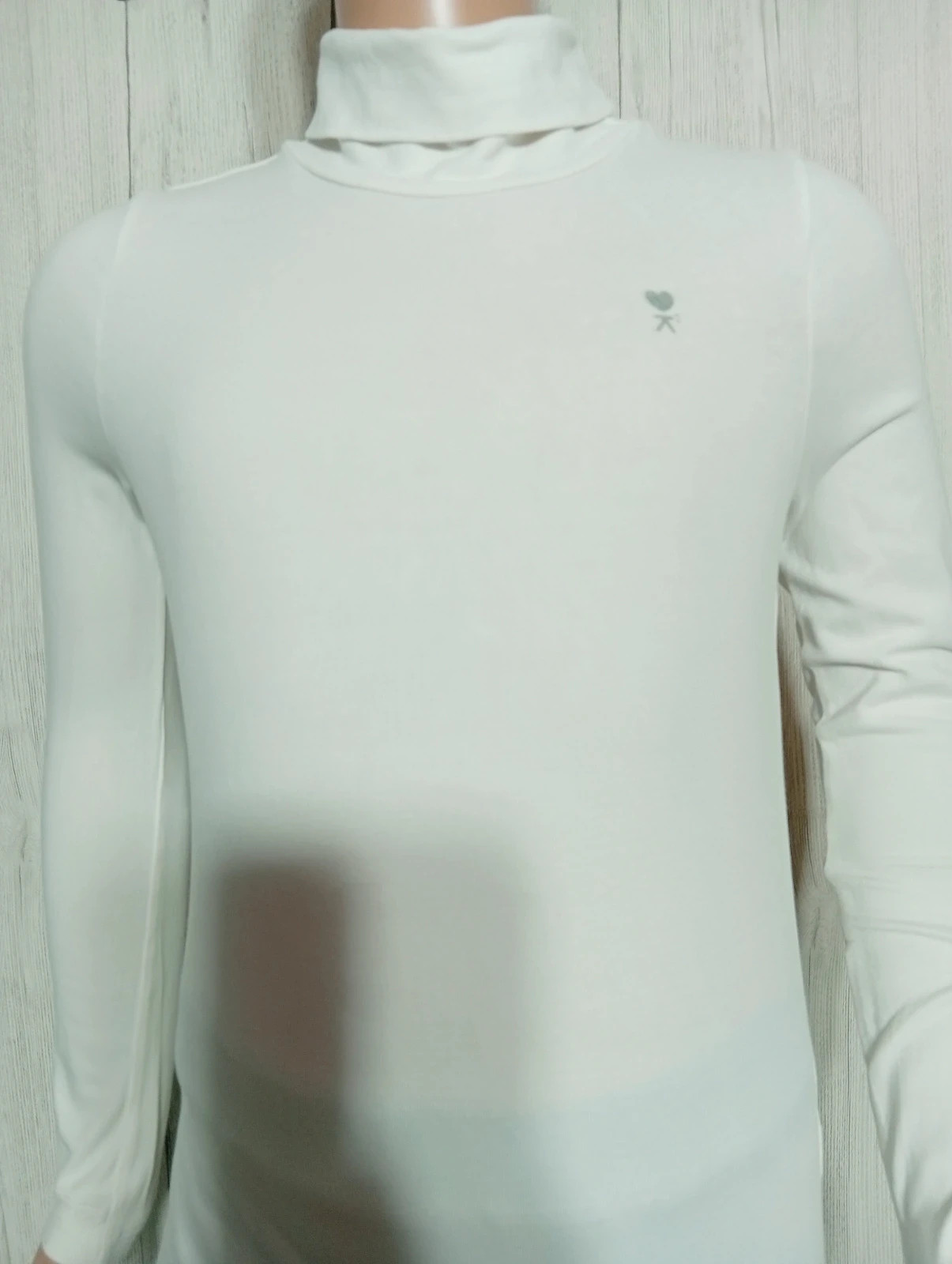 Pull col roulé manches longues fille- taille 8 ans (128 cm) - okaidi - couleur blanc – Okaïdi – taille 8 ans / 128 cm 2