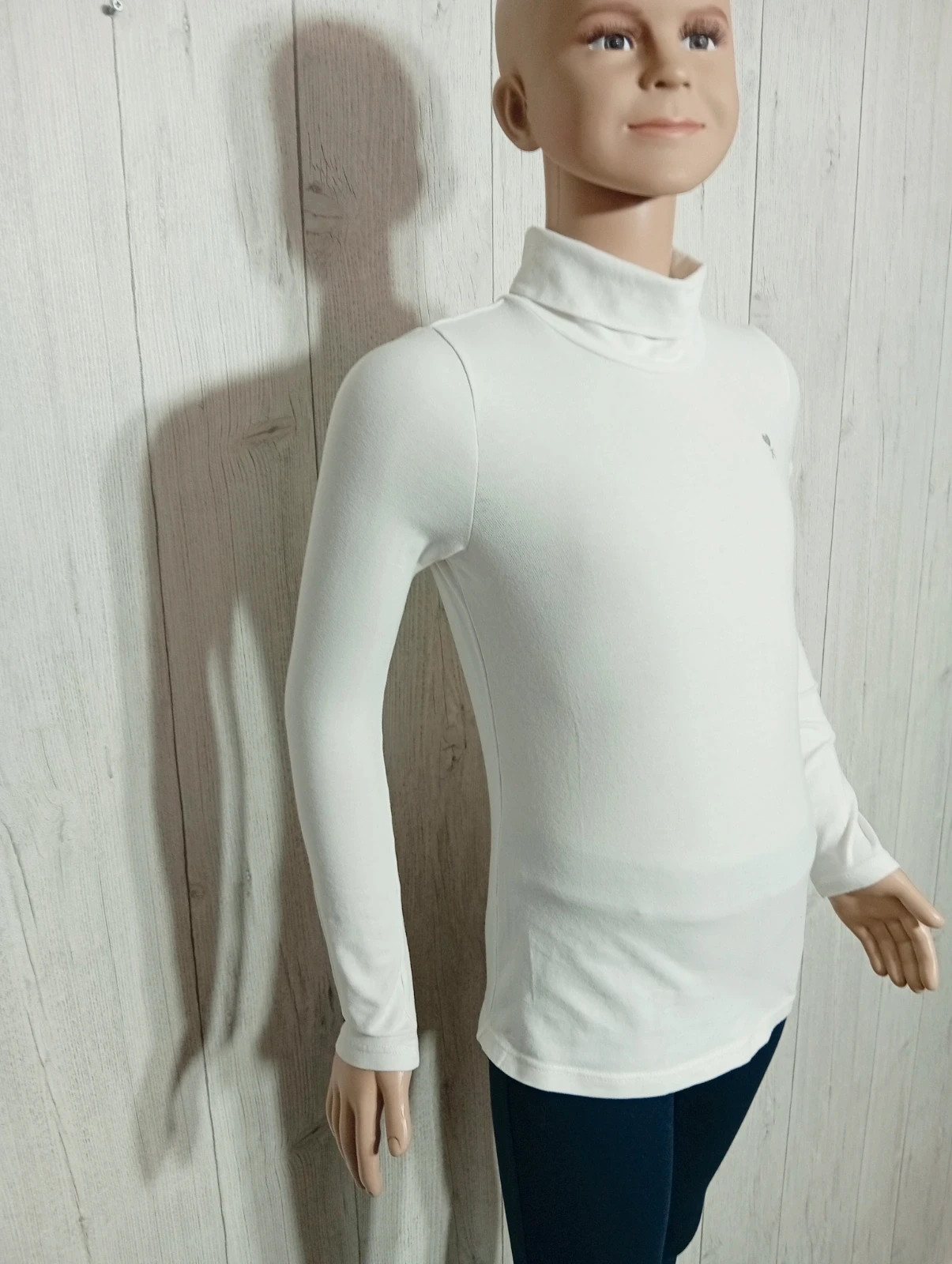 Pull col roulé manches longues fille- taille 8 ans (128 cm) - okaidi - couleur blanc – Okaïdi – taille 8 ans / 128 cm 4