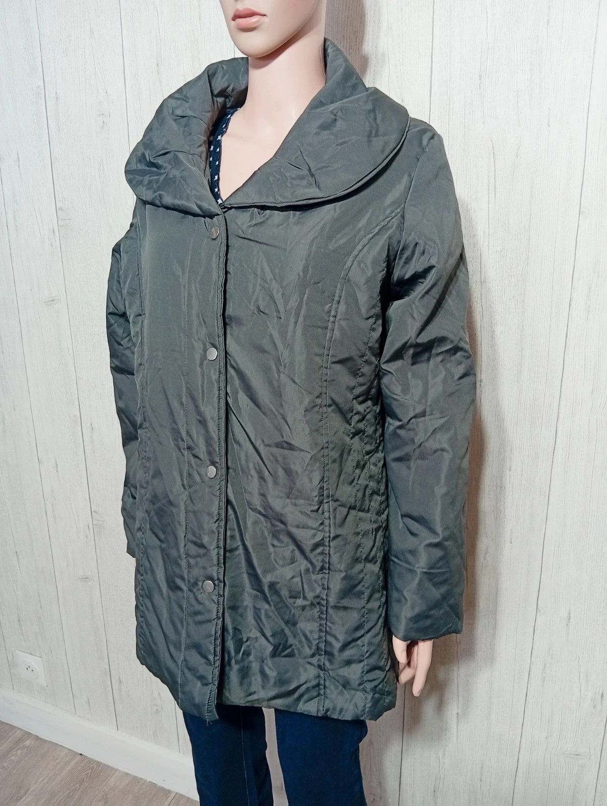 Doudoune femme - taille XL/42 - Anne de Lancay - couleur gris – Anne de Lancay – taille XL / 42 / 14 5