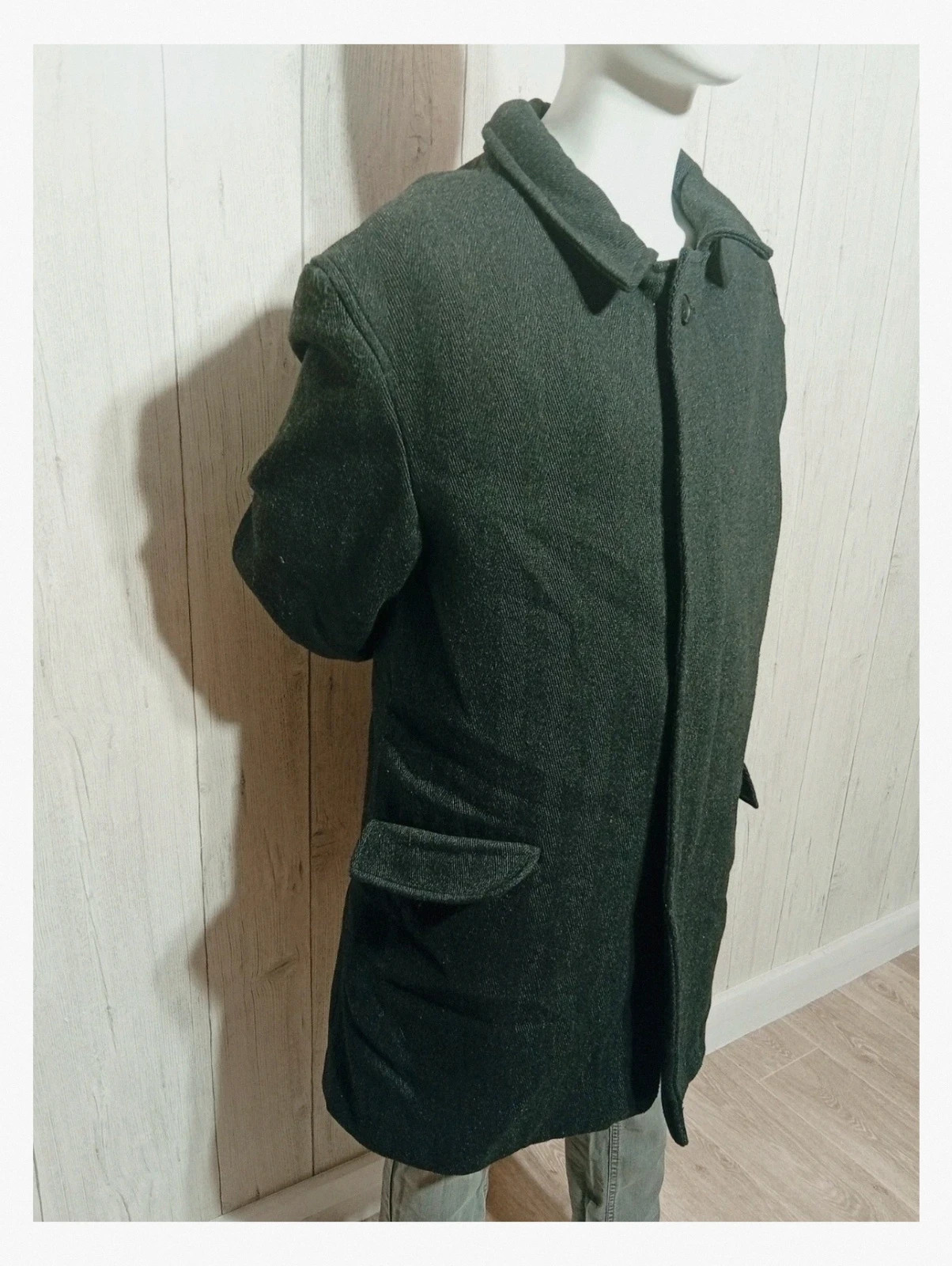 Manteau long homme - taille XL/42 - inextenso- - couleur gris noir – In Extenso – taille XL 4