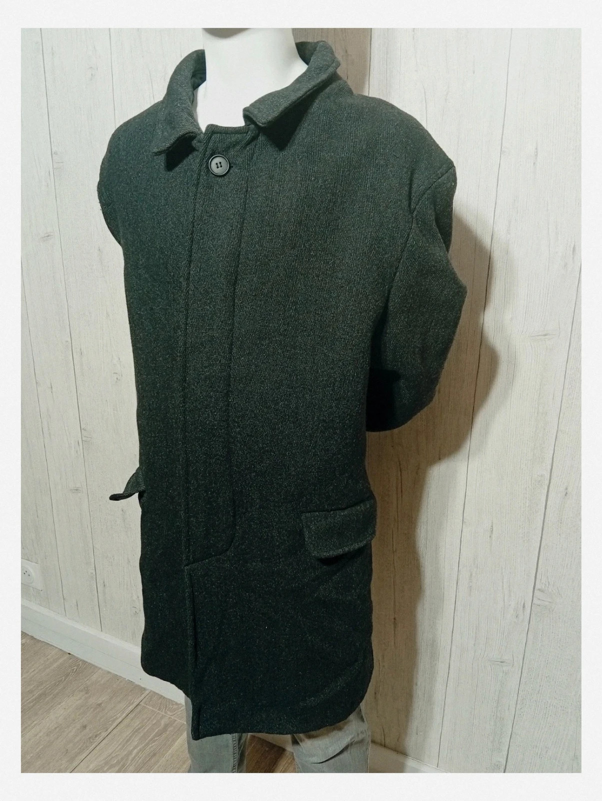 Manteau long homme - taille XL/42 - inextenso- - couleur gris noir – In Extenso – taille XL 5