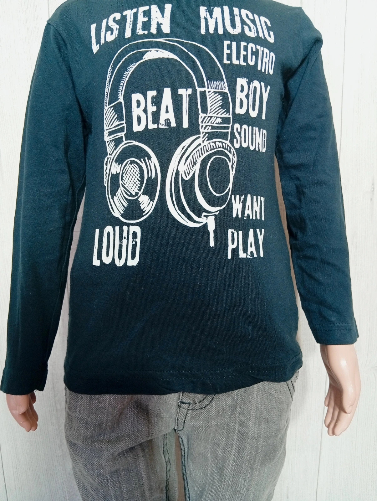 T-shirt manche longue garçon - taille 4ans (101/107 cm) - inextenso- couleur noir et blanc – In Extenso – taille 4 ans / 104 cm 3