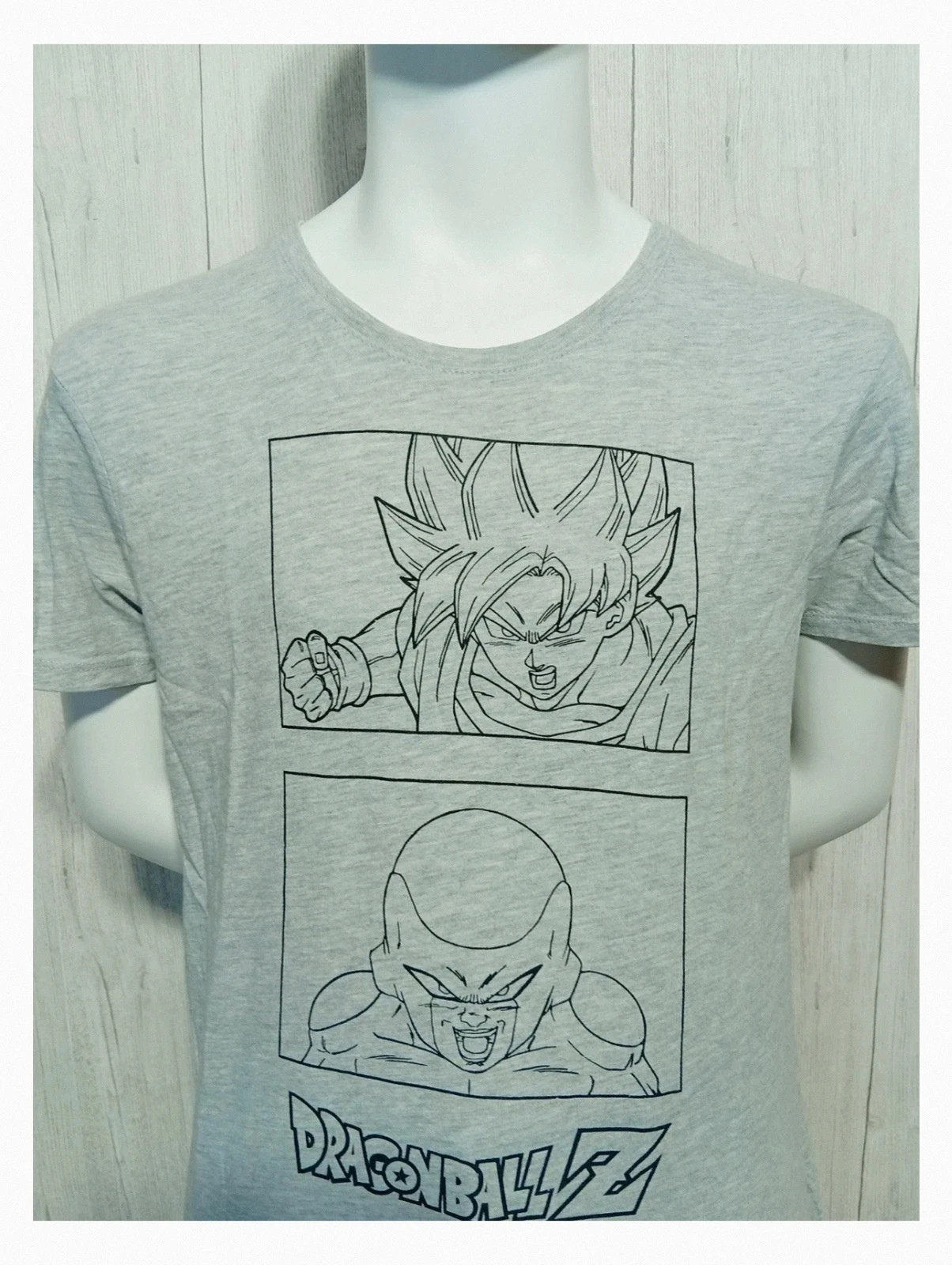 T-shirt imprimé manche courte homme - taille S/36 - dragon ball - couleur gris noir – Dragon Ball – taille S 2