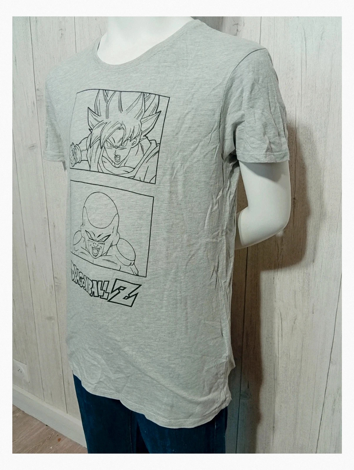 T-shirt imprimé manche courte homme - taille S/36 - dragon ball - couleur gris noir – Dragon Ball – taille S 5