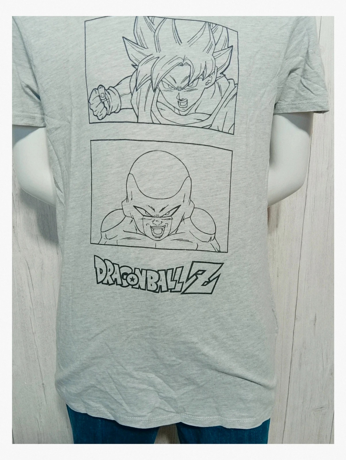 T-shirt imprimé manche courte homme - taille S/36 - dragon ball - couleur gris noir – Dragon Ball – taille S 3