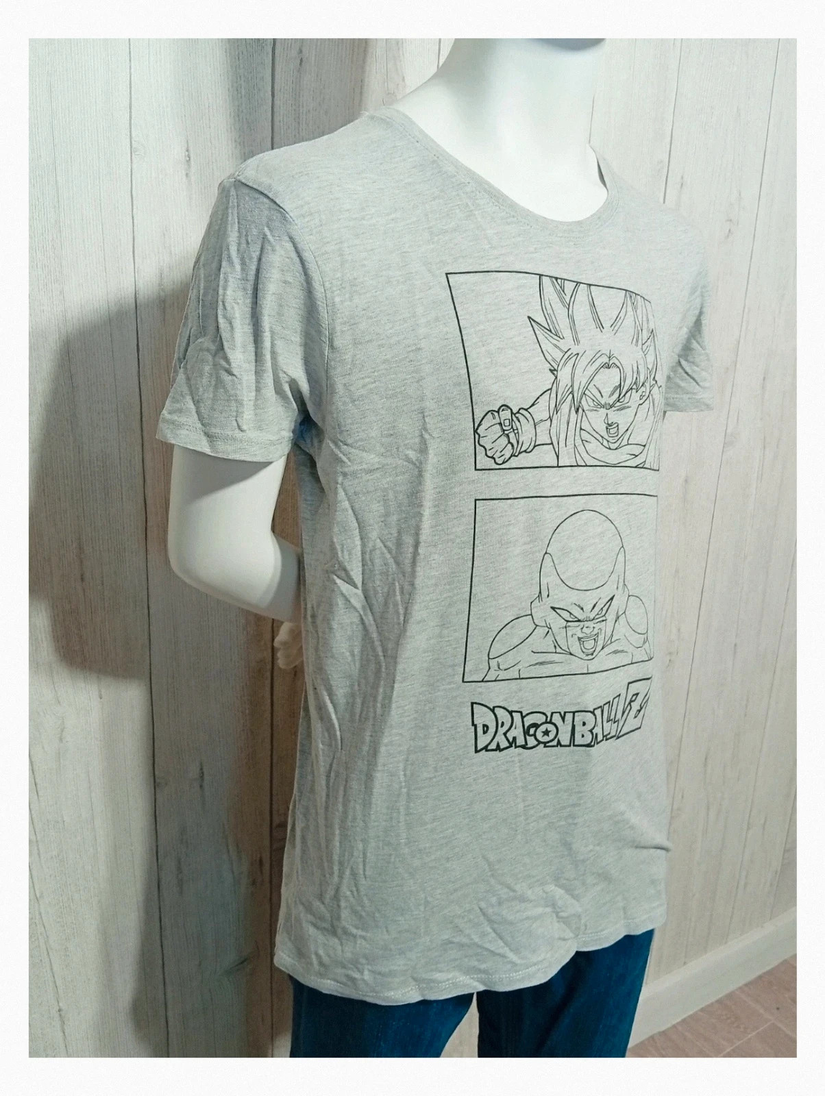 T-shirt imprimé manche courte homme - taille S/36 - dragon ball - couleur gris noir – Dragon Ball – taille S 4