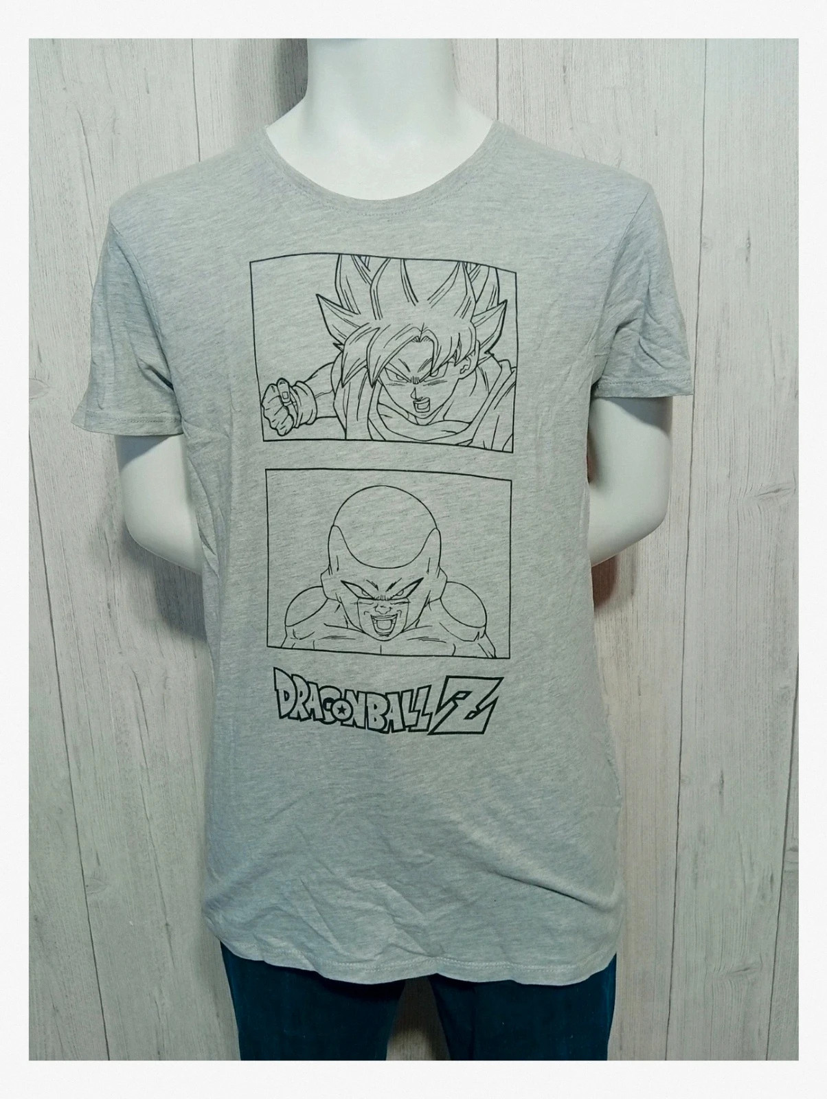 T-shirt imprimé manche courte homme - taille S/36 - dragon ball - couleur gris noir