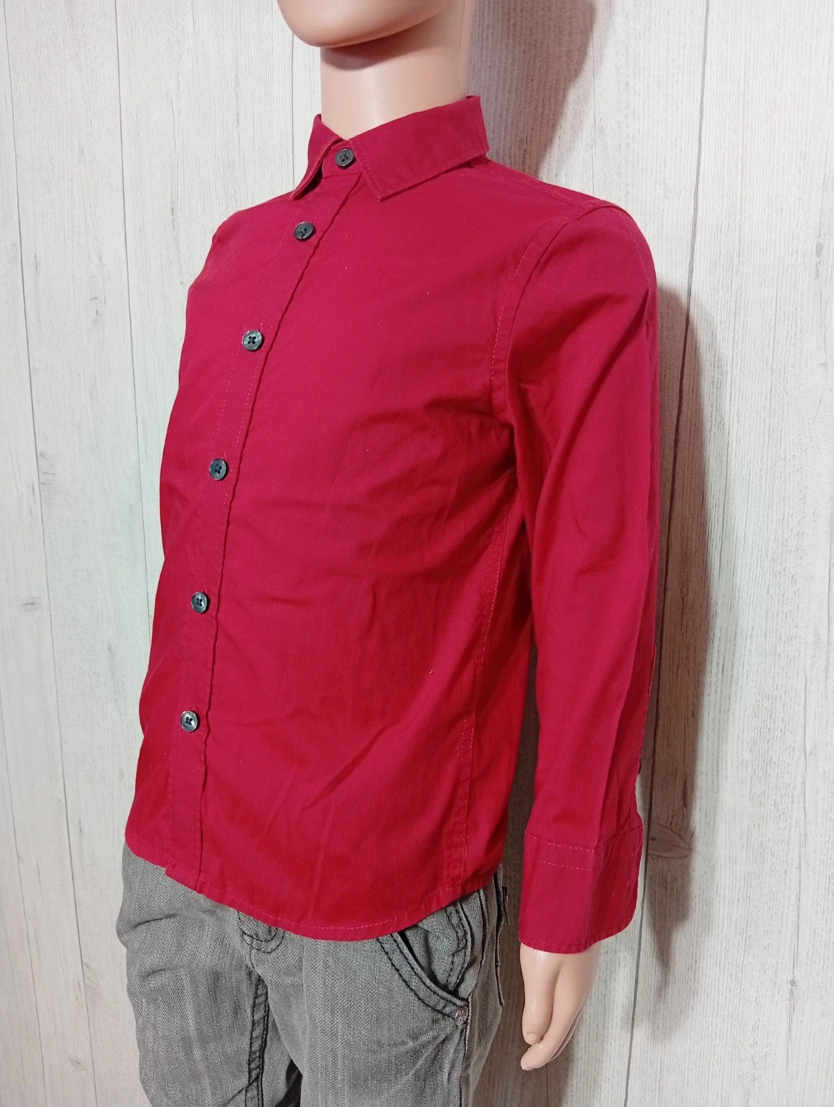 Chemise manches longues garçon - taille 4ans(104 cm) - C&A - couleur rouge – C&A – taille 4 ans / 104 cm 5