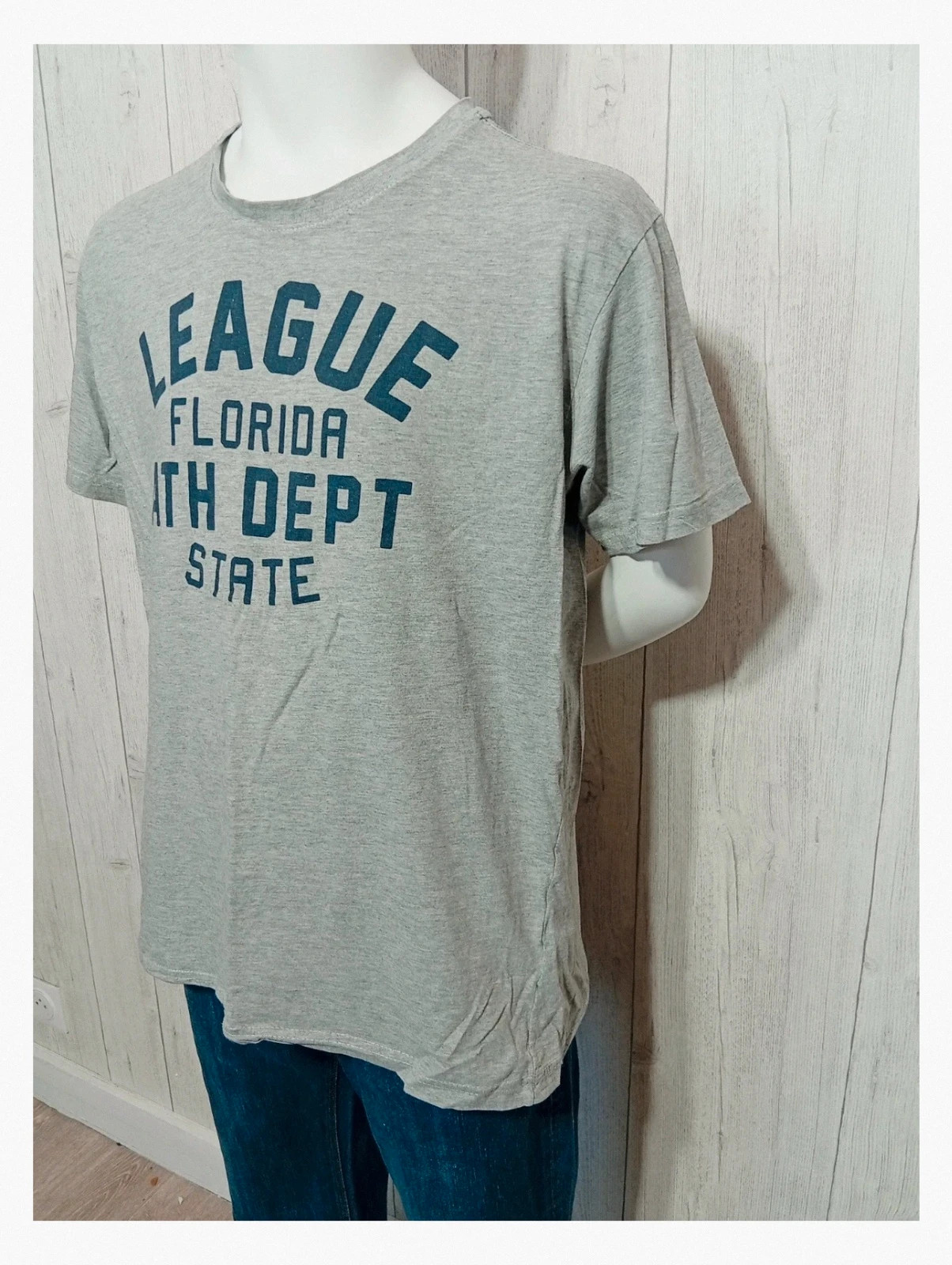 T-shirt imprimé manches courtes homme - taille XL/42 -zeeman - couleur gris et marine – Zeeman – taille XL 5