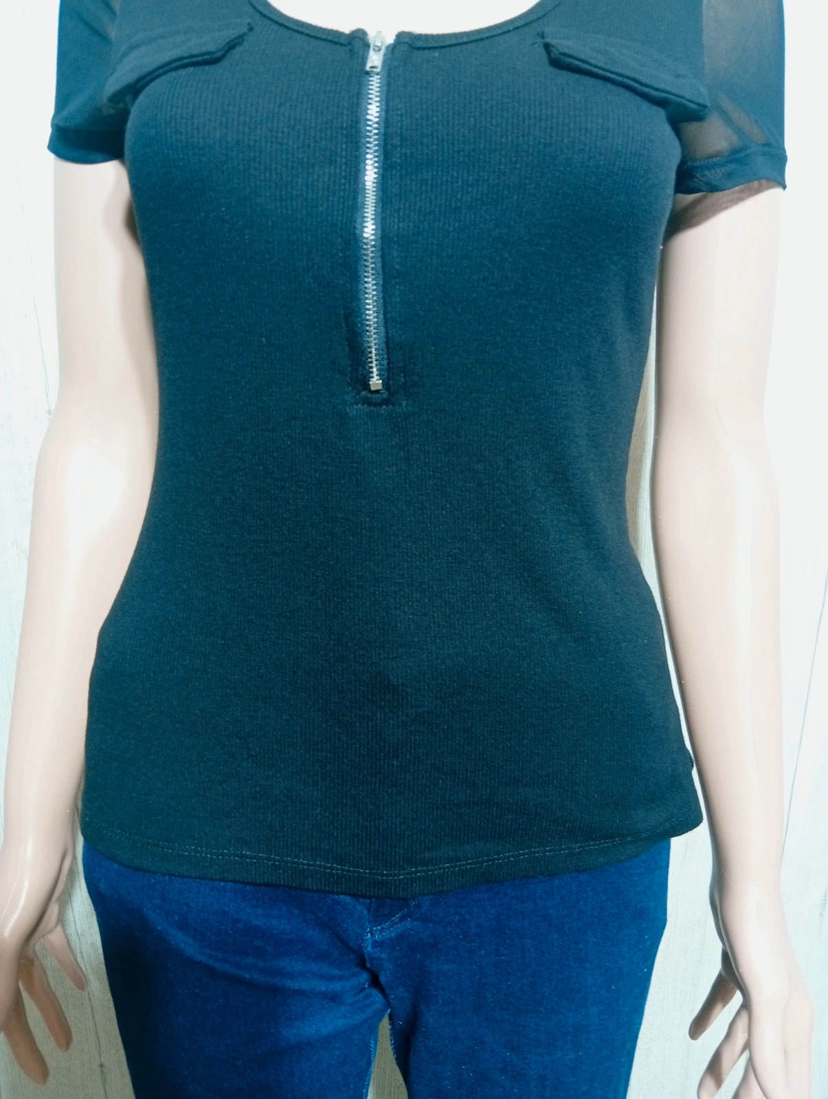 T-shirt manche courte femme - taille S/36 - shein - couleur noir – Shein – taille S / 36 / 8 3