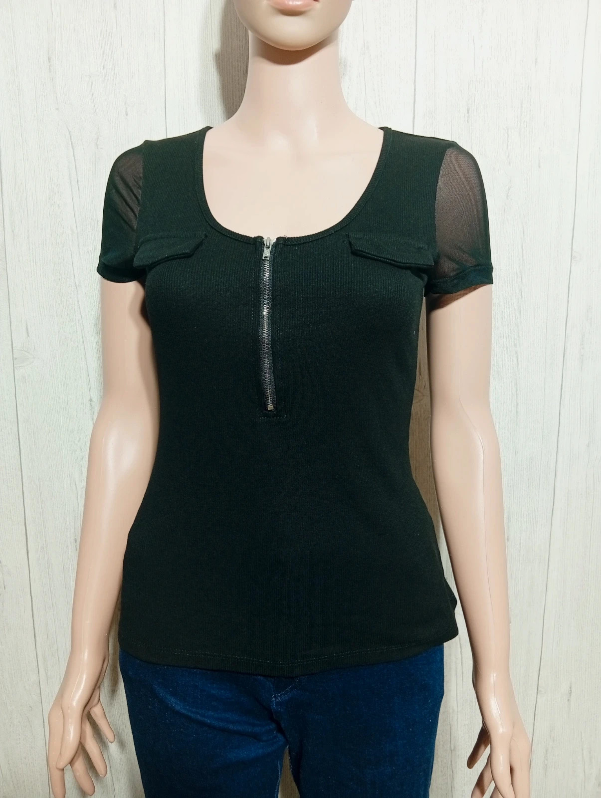 T-shirt manche courte femme - taille S/36 - shein - couleur noir – Shein – taille S / 36 / 8