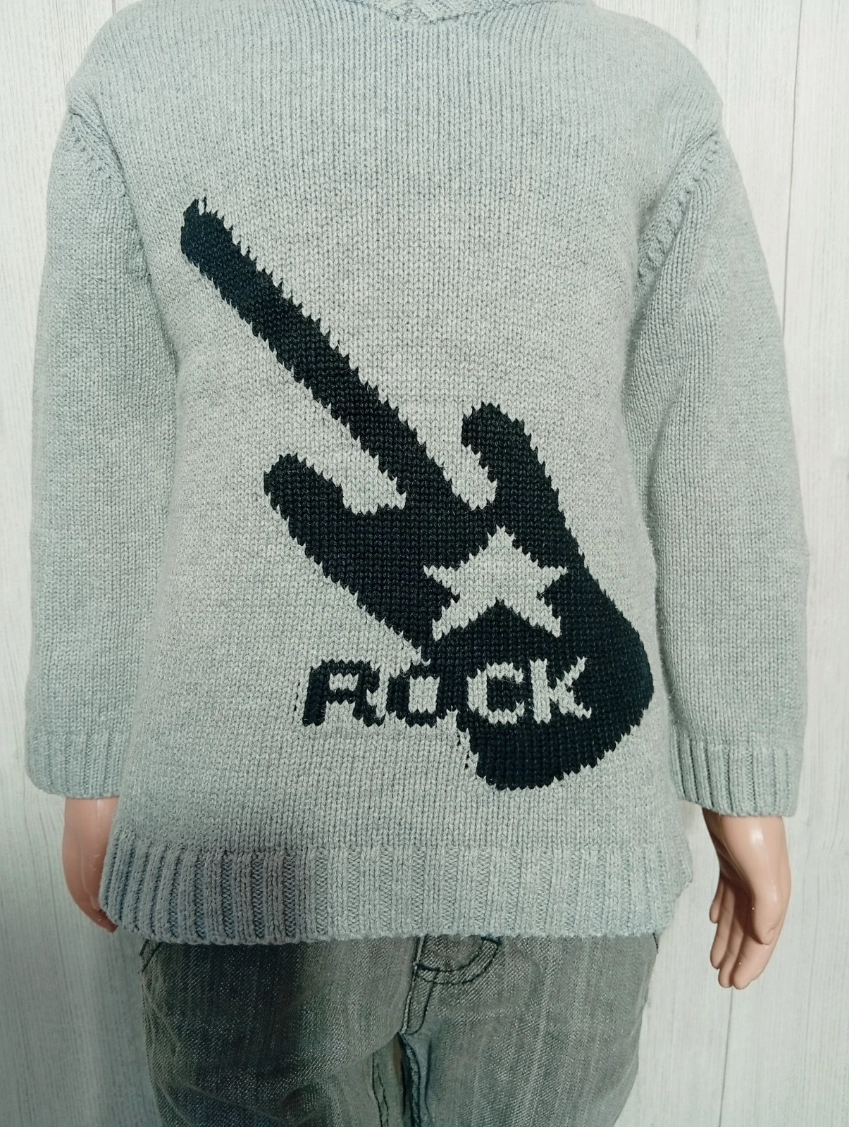 Pull polaire garcon - taille 4 ans (104 cm) - kidkanai- couleur gris et noir – Kid Kanai – taille 4 ans / 104 cm 3