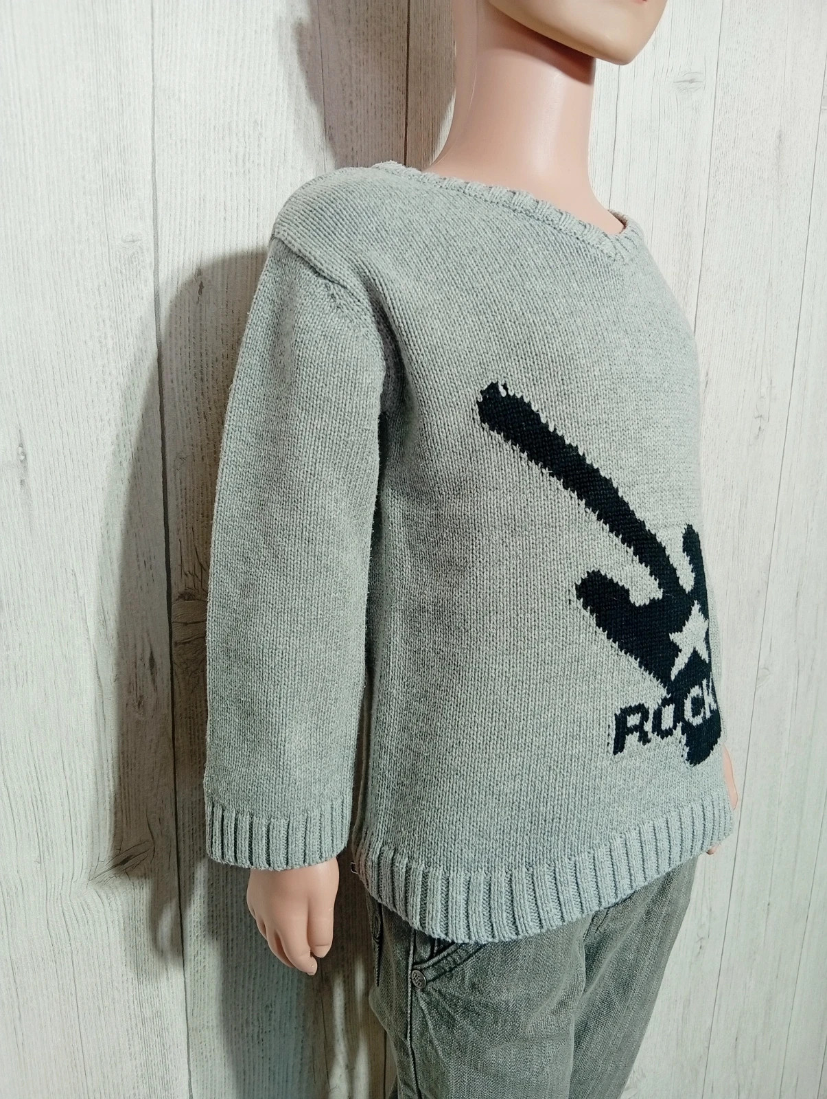 Pull polaire garcon - taille 4 ans (104 cm) - kidkanai- couleur gris et noir – Kid Kanai – taille 4 ans / 104 cm 4