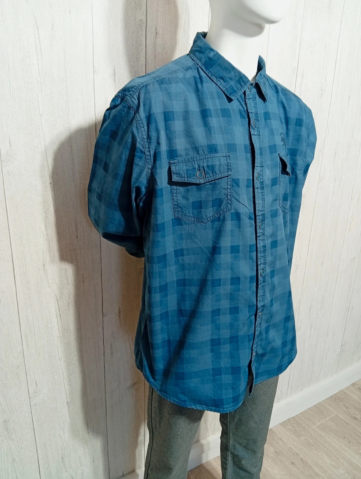 Chemise a carreaux homme - taille XXL/44 - RMS26 - couleur marine – rms26 – taille XXL 4