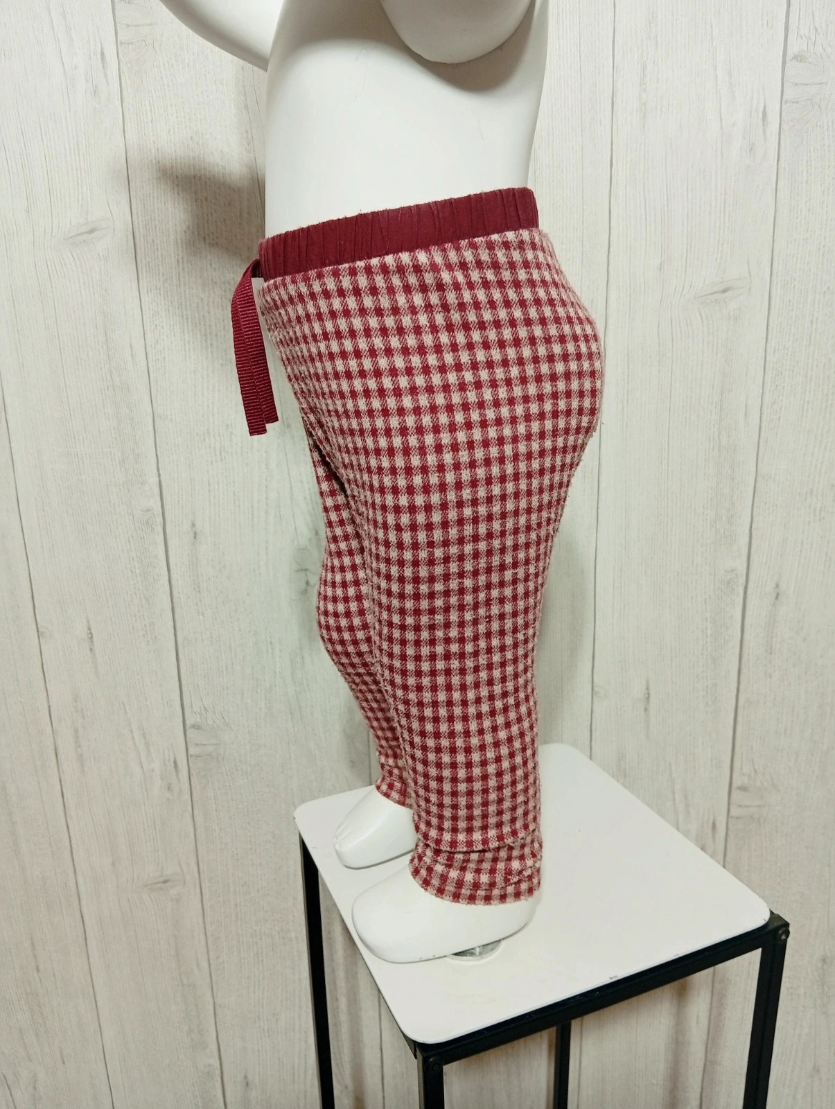 Leggins a carreaux fille - taille 12/18 mois (86 cm) - zara - couleur bordeaux blznc – Zara – taille 12-18 mois / 80 cm 5